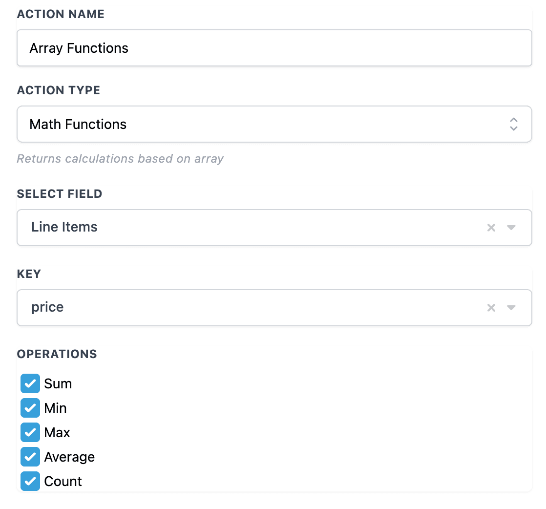 Schermata 17 — Azione Workflow - Array Formatter