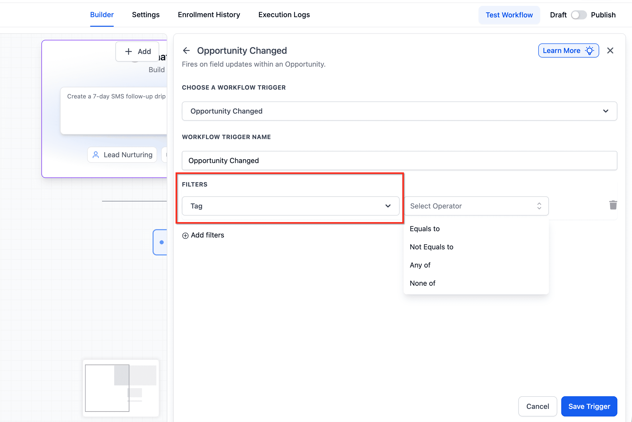 Schermata 4 — Workflow Trigger - Fattura
