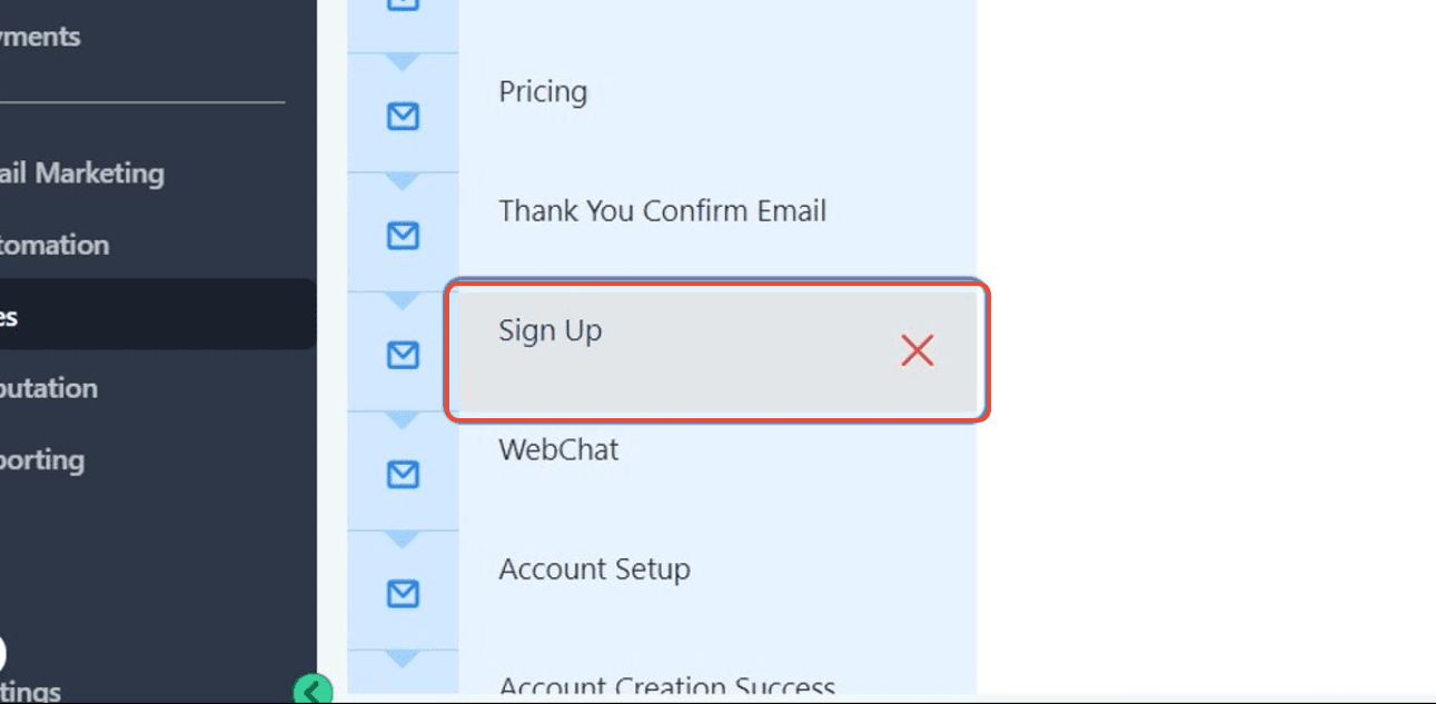 Vai nel tuo Funnel / website builder