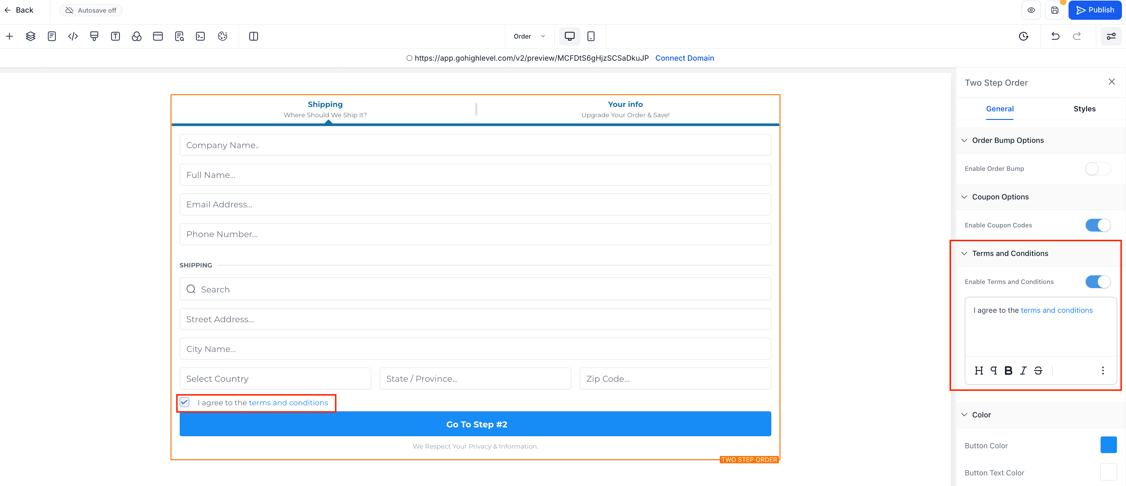 Schermata 5 — Come ottenere il consenso del cliente o tracciare la base giuridica per il trattamento dei dati personali