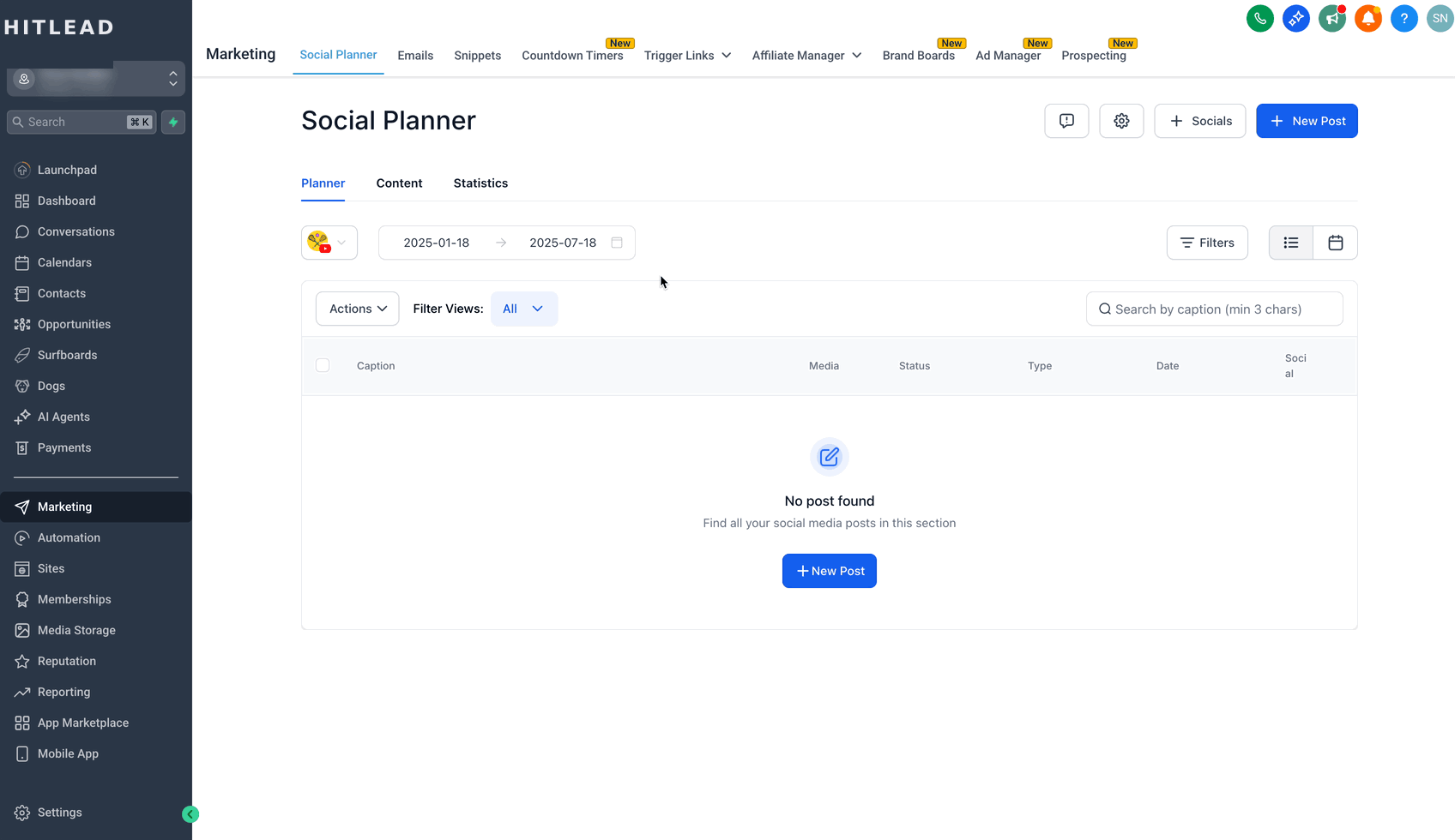 Schermata 2 — Social Planner - CSV Avanzato per la Pianificazione in Blocco