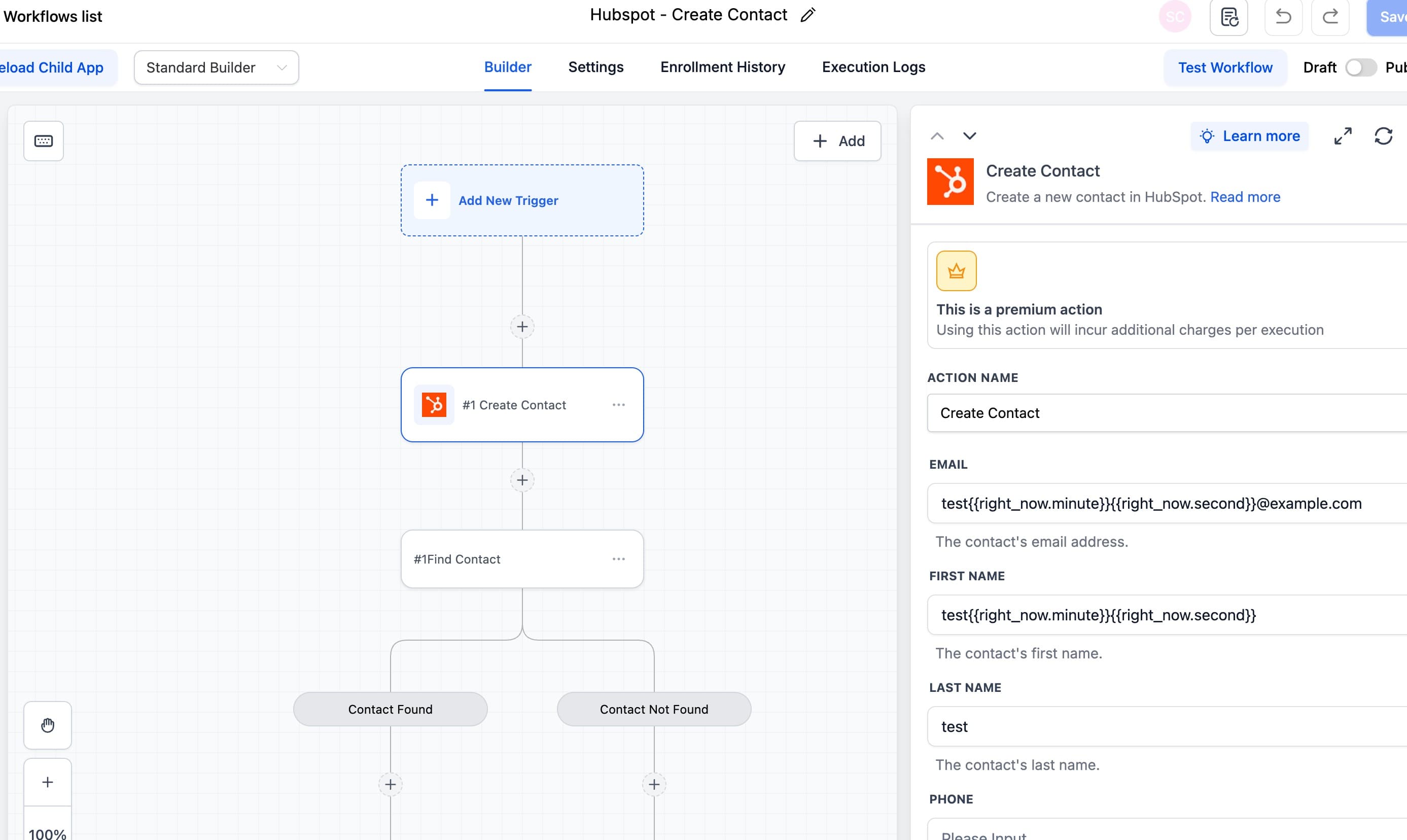 Schermata 5 — Come Usare le Azioni e i Trigger del Workflow HubSpot in HITLEAD