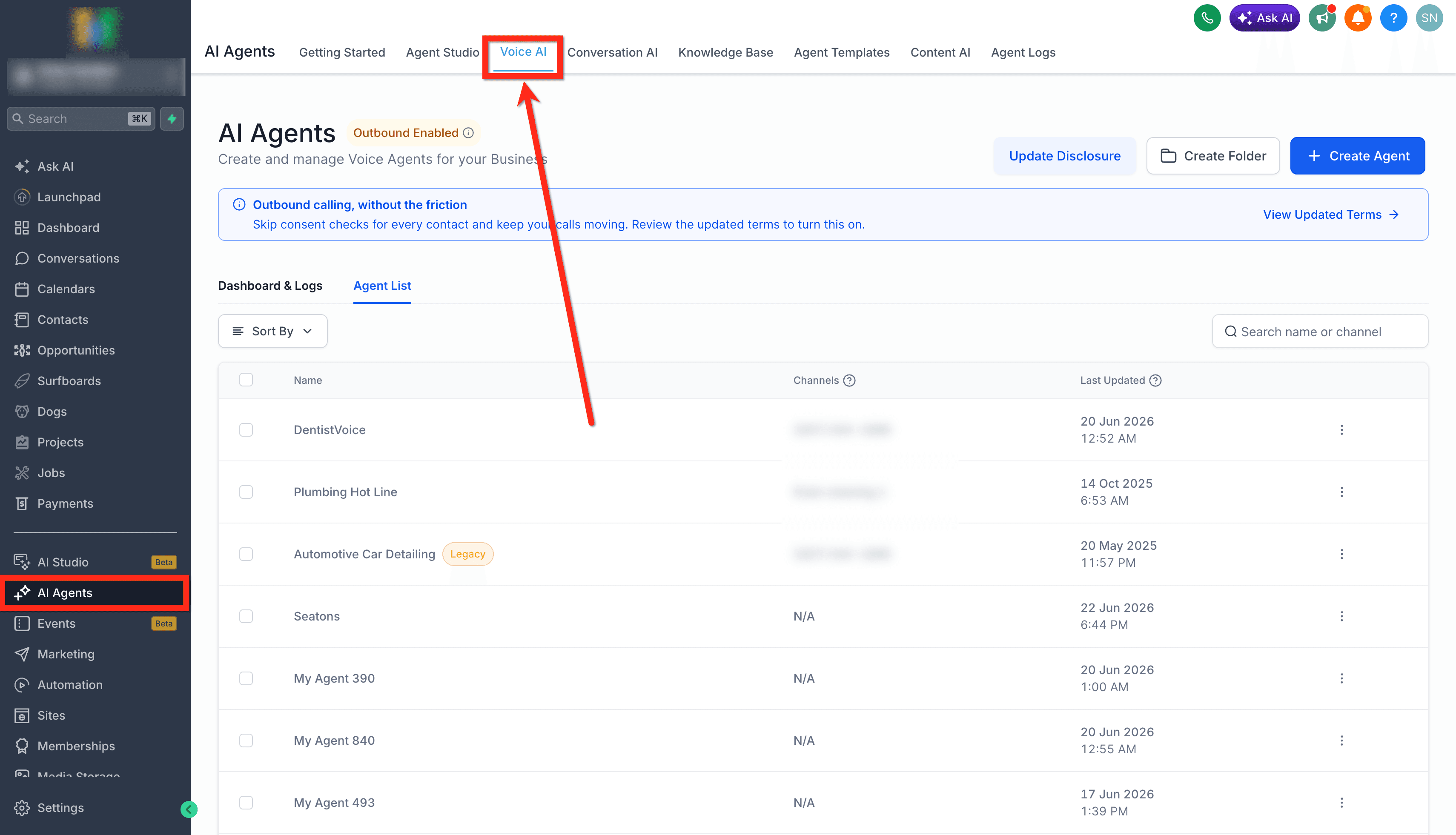 Schermata 1 — Supporto multilingua per gli agenti Voice AI