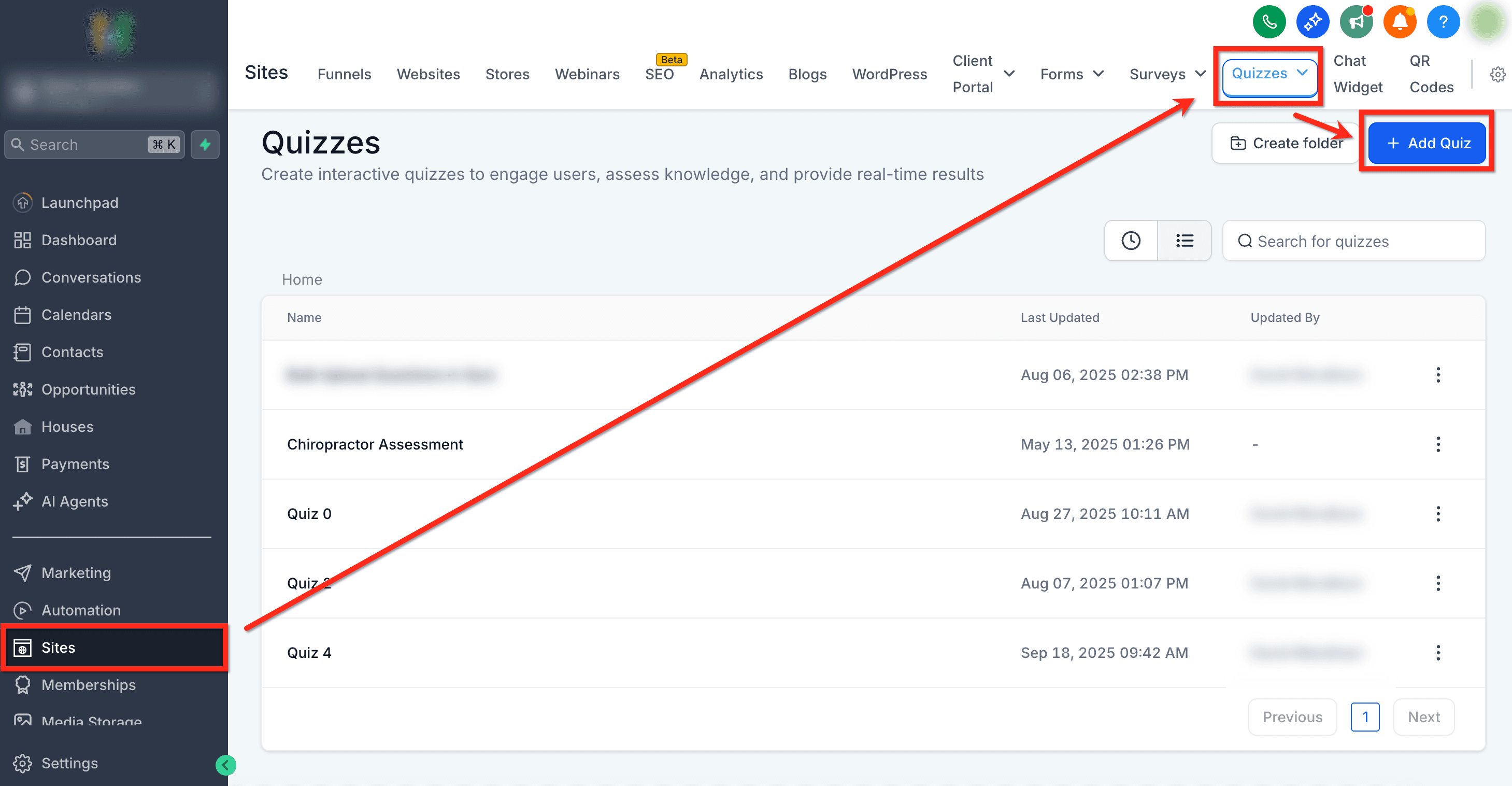 Schermata 2 — Mappa i Risultati del Quiz direttamente nei Campi Personalizzati del CRM
