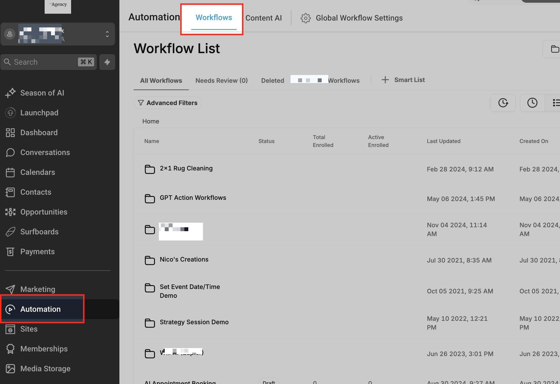 Schermata 1 — Workflow Trigger - Contatto Modificato