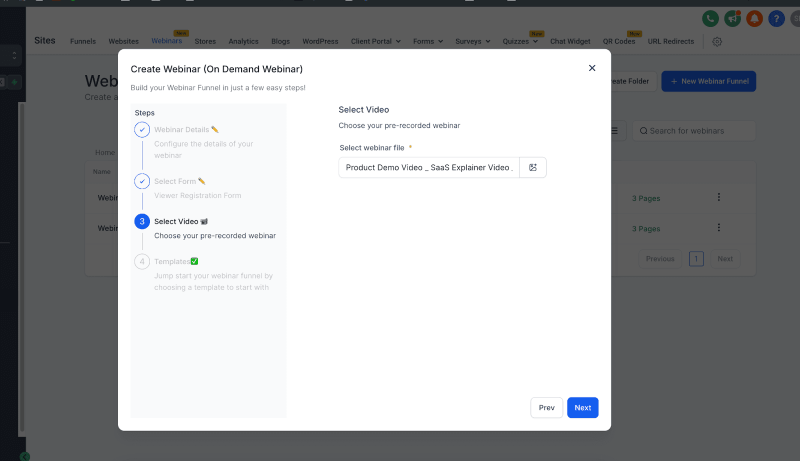 Schermata 5 — Webinar Funnel