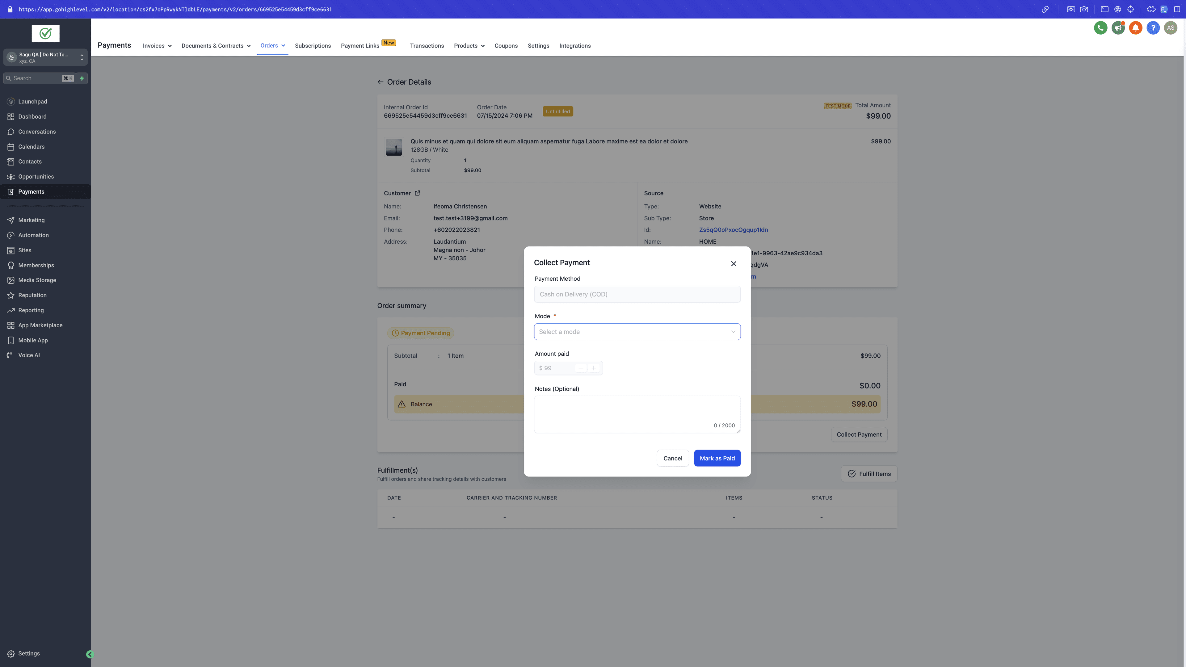 Schermata 7 — Metodo di Pagamento Manuale negli Store E-commerce e nei Form Ordine