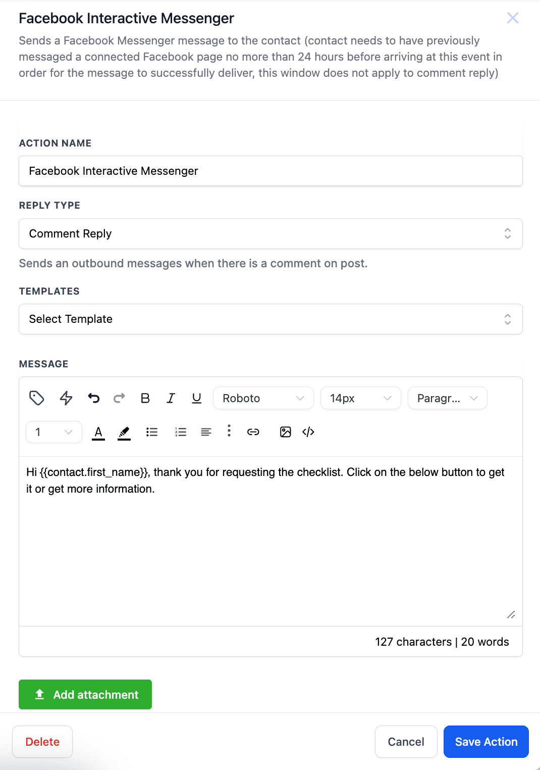 Schermata 13 — Guida all'Automazione dei Commenti Facebook & Instagram e AI
