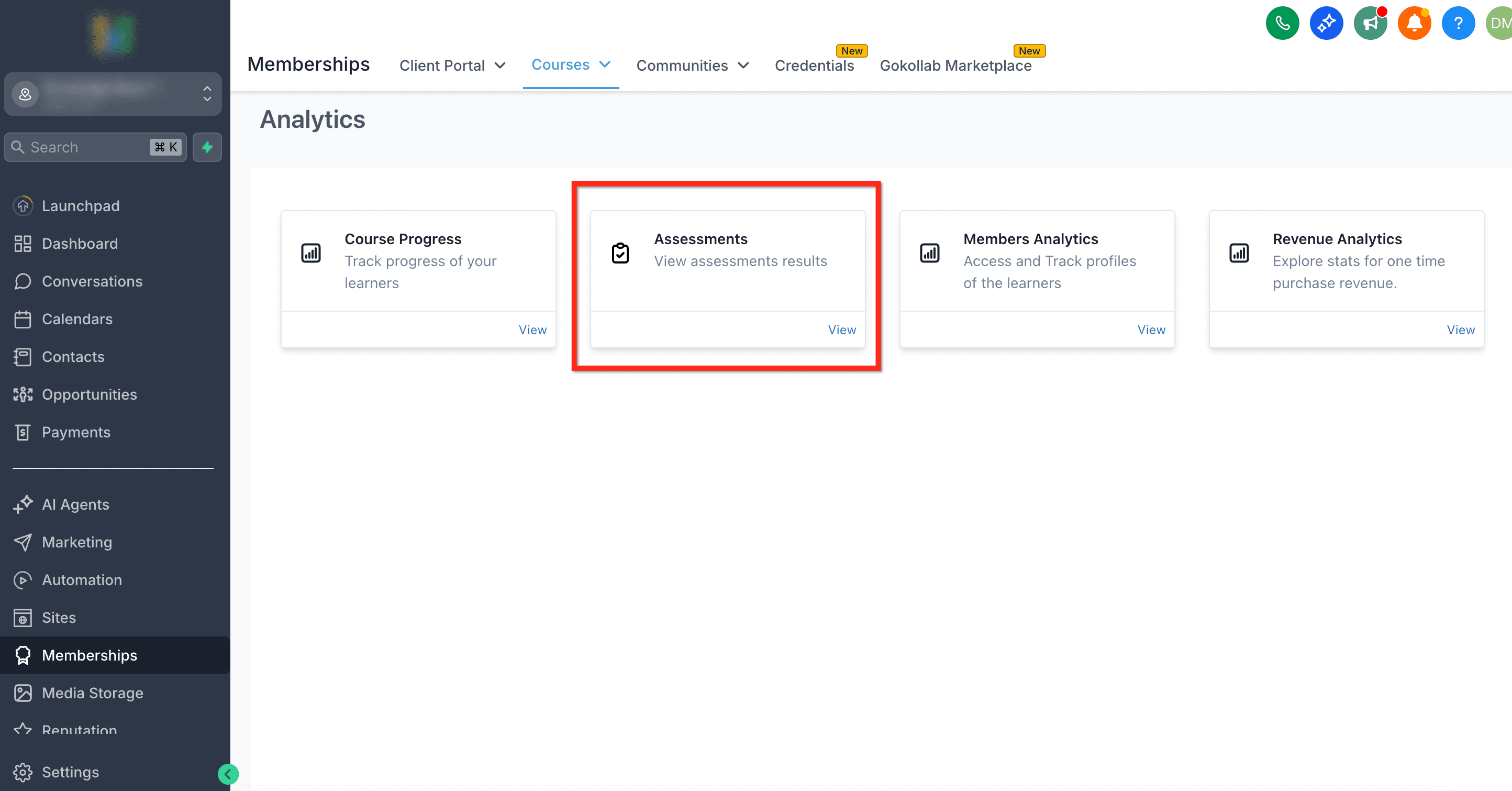 Schermata 10 — Come creare Assessment e Quiz per i corsi Membership