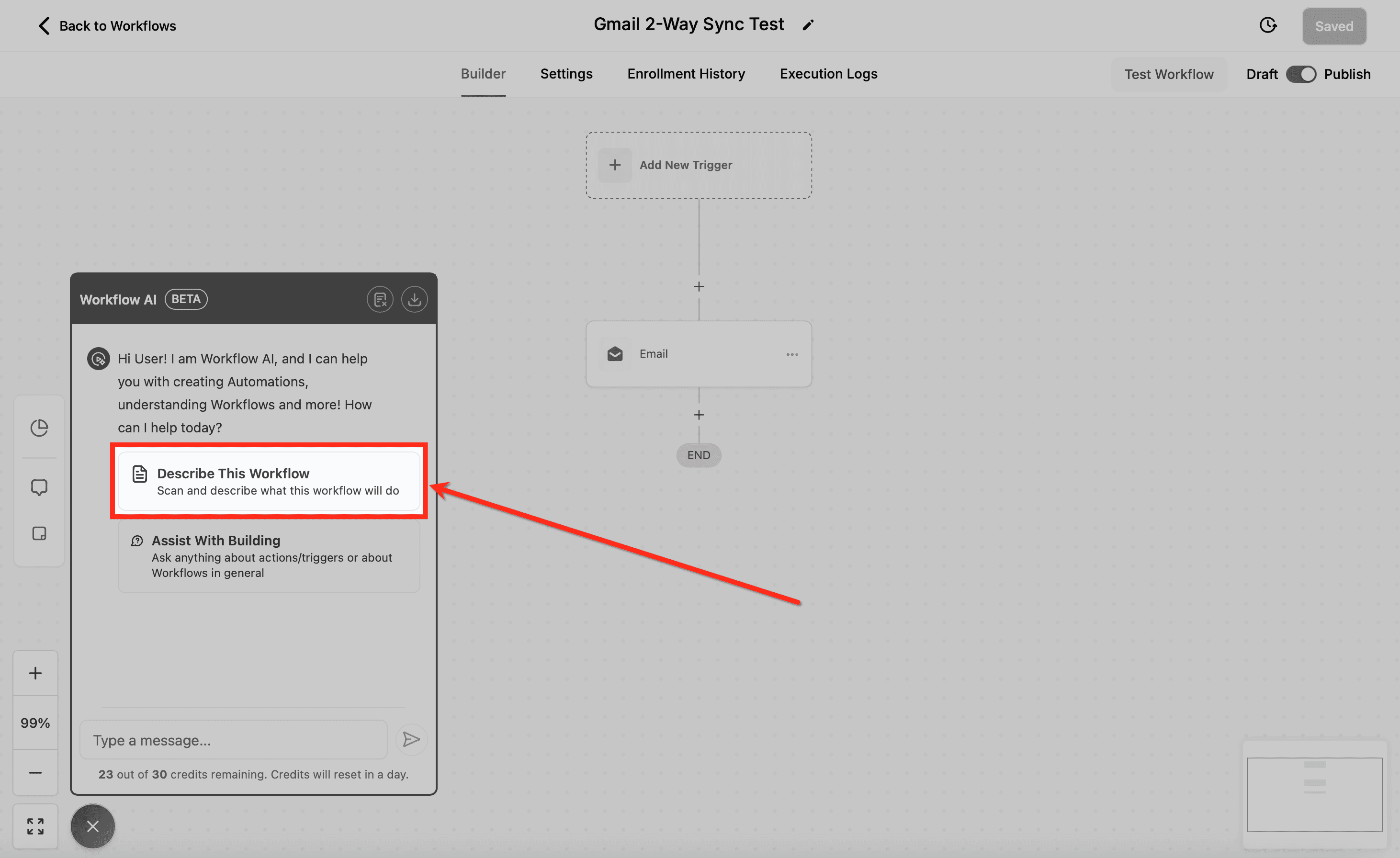 Schermata 6 — Assistente AI per i Workflow