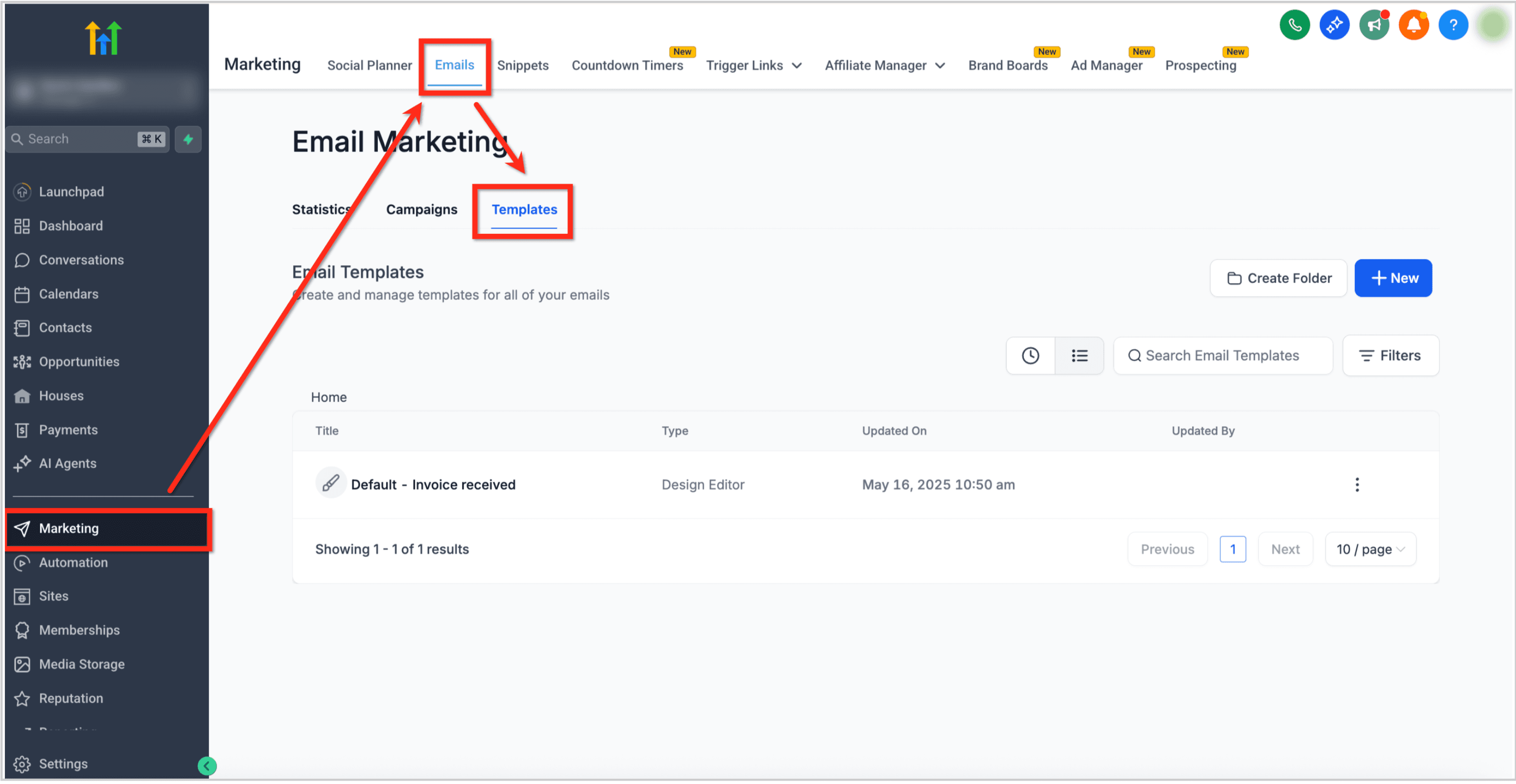 Schermata 1 — Elemento Immagine nell'Email Builder