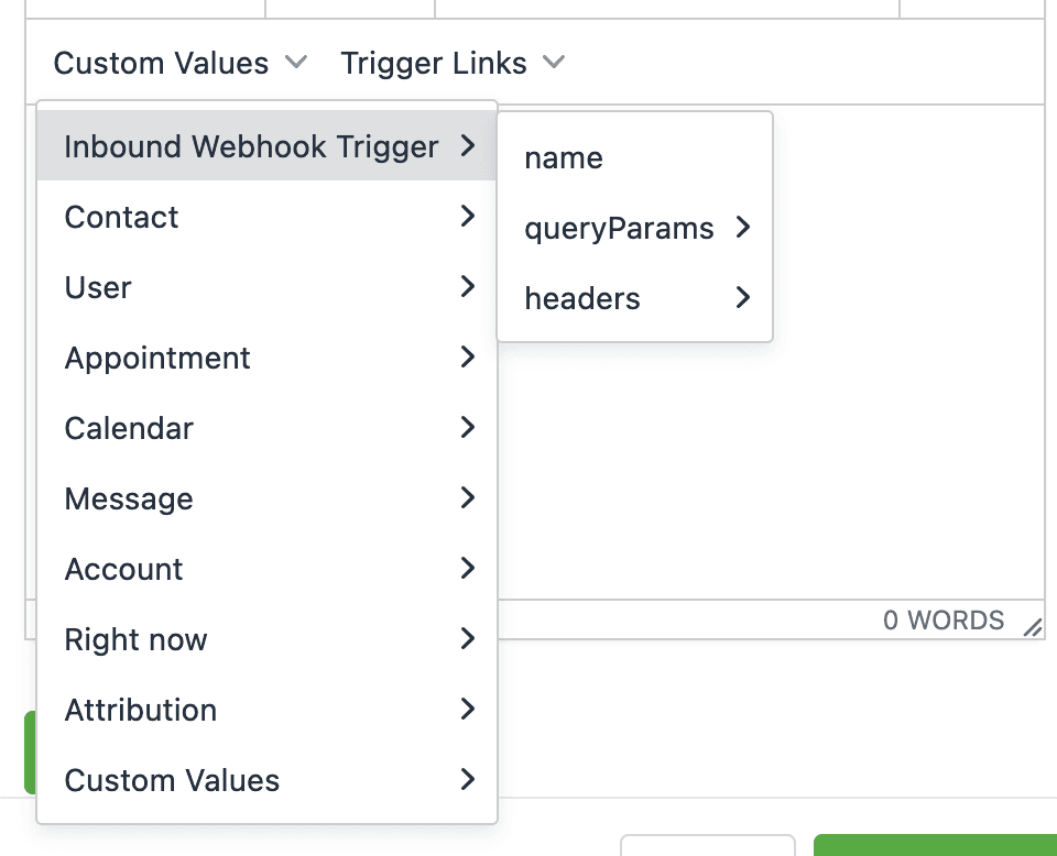 Schermata 8 — Come usare il Trigger Premium Workflow Inbound Webhook