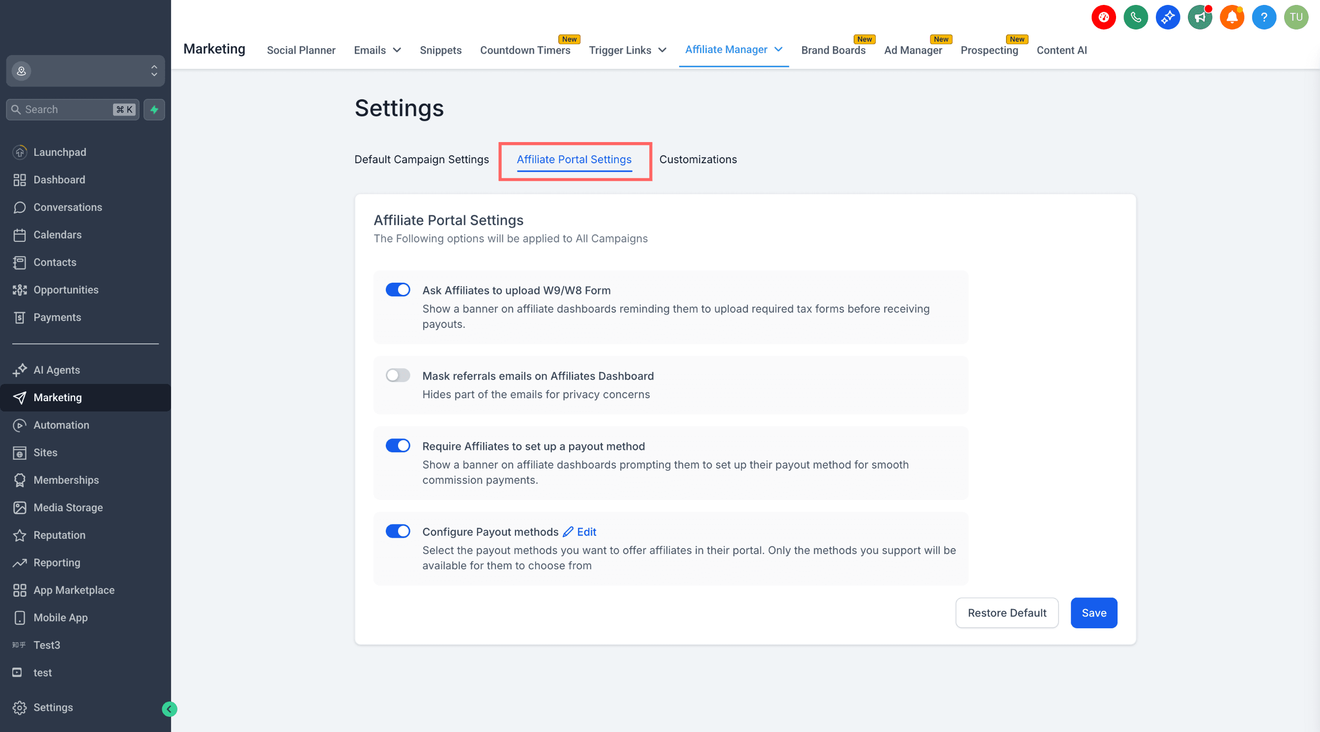 Schermata 5 — Come usare il Portale Affiliati: Guida completa per gli affiliati