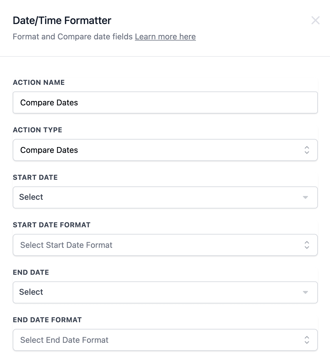 Schermata 3 — Azione Workflow - Formattatore Data/Ora