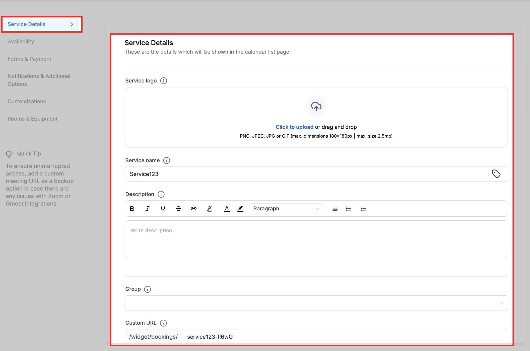 Schermata 10 — Autodetailing – Guida alla Configurazione del Calendario Servizi
