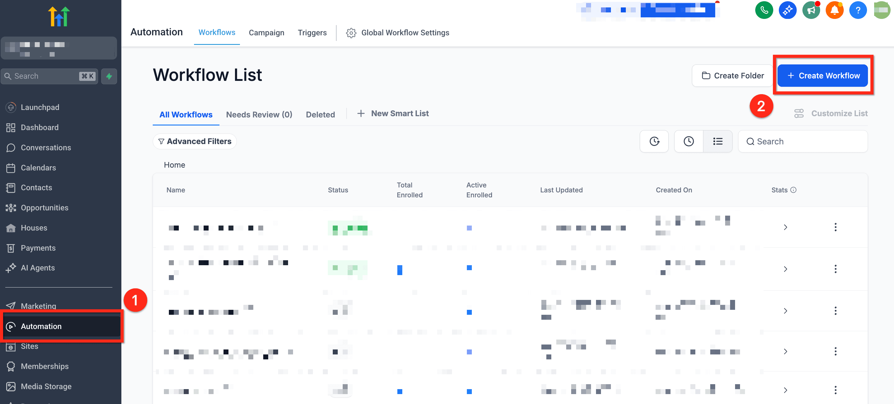 Schermata 1 — Azione Workflow - Invia Fattura Ricorrente