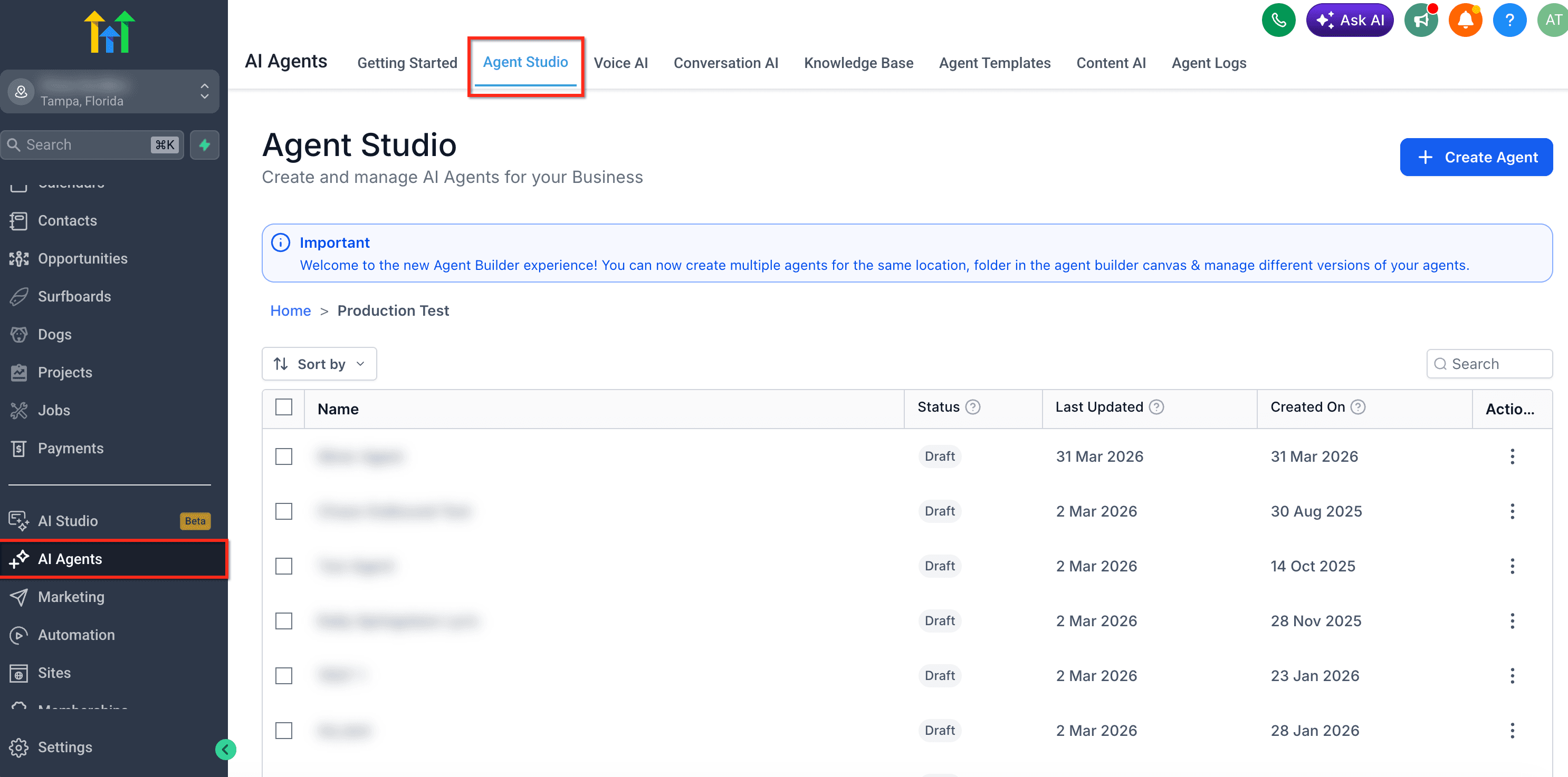 Schermata 1 — Importa cURL nel Tool API Call di Agent Studio