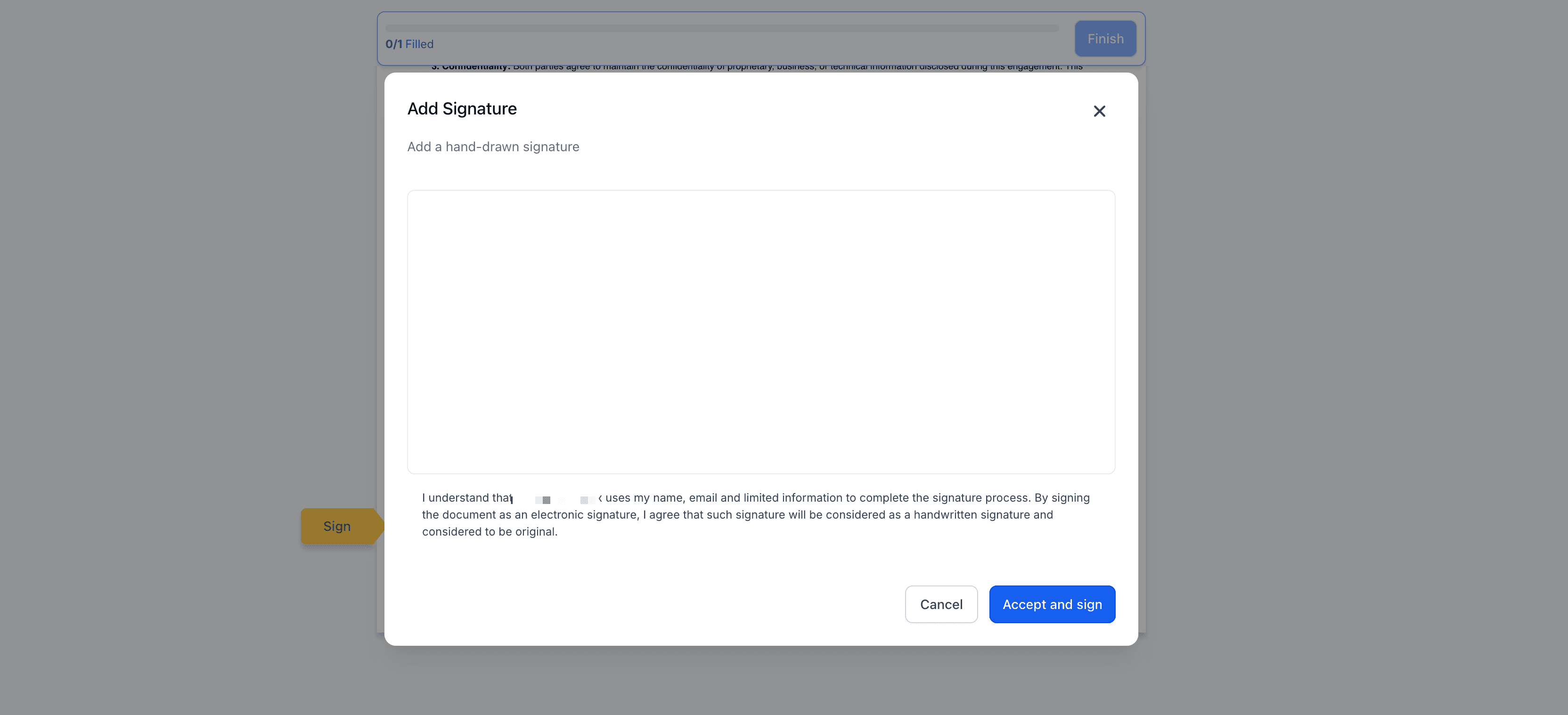 Schermata 1 — Controlla il Tipo di Firma per Documenti e Contratti (Disegna o Digita)