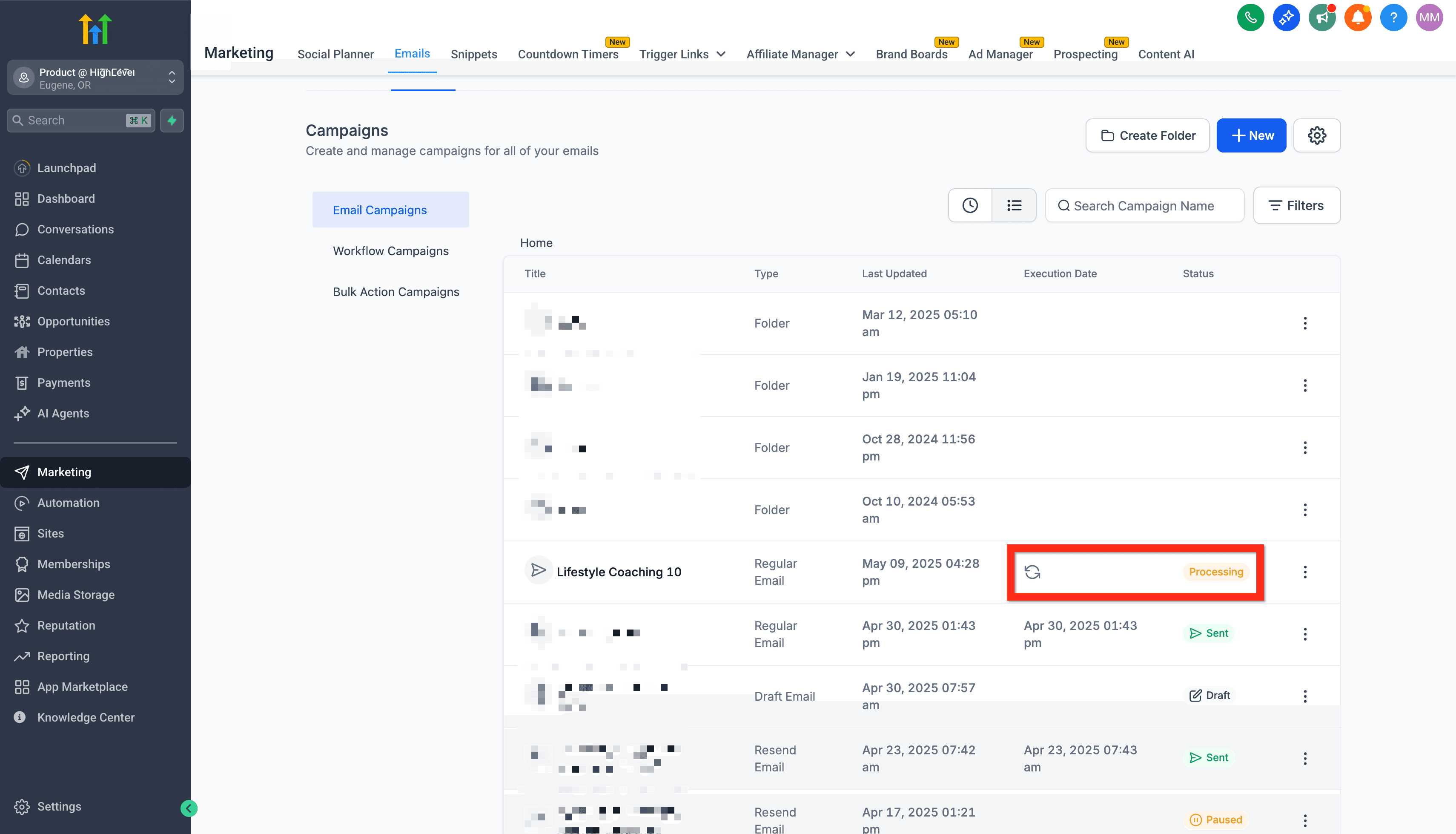 Schermata 14 — Per iniziare - Lancia una Campaign Email