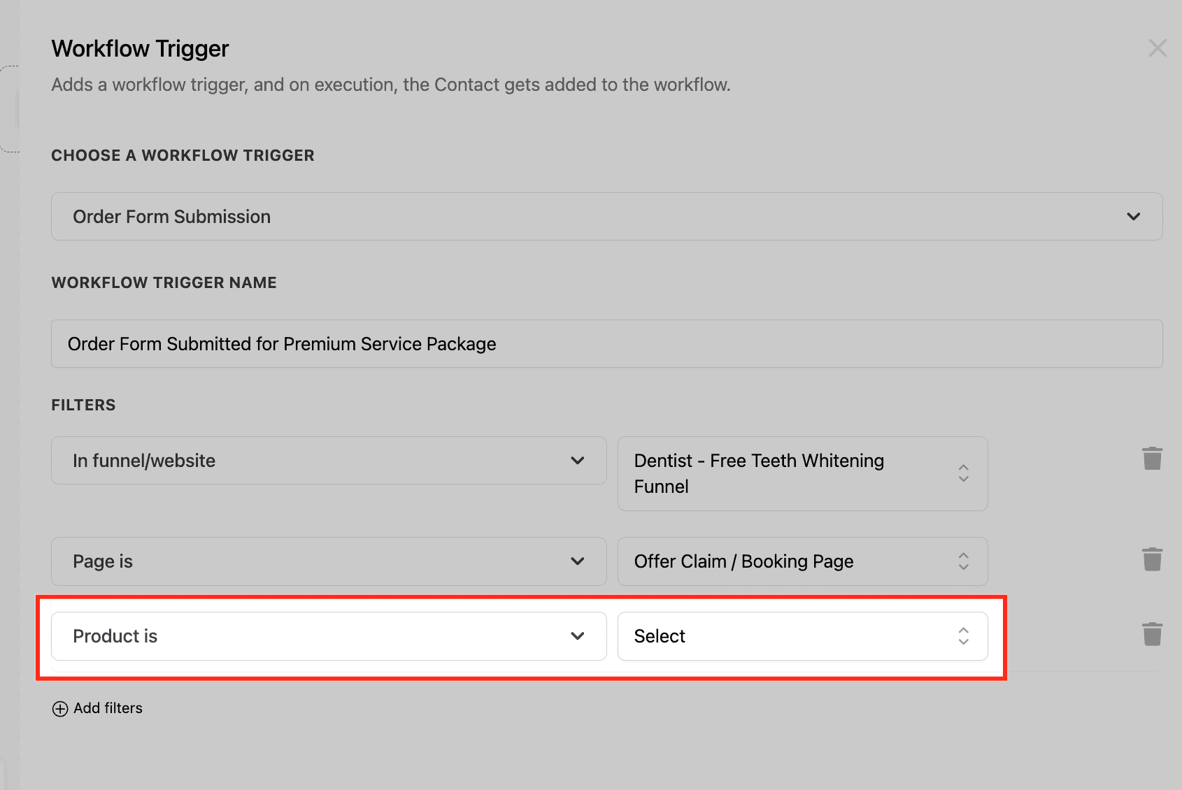 Schermata 6 — Workflow Trigger - Invio del Form d'Ordine