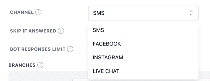 Schermata 3 — Conversation AI: Canale Live Chat nell'Azione del Workflow