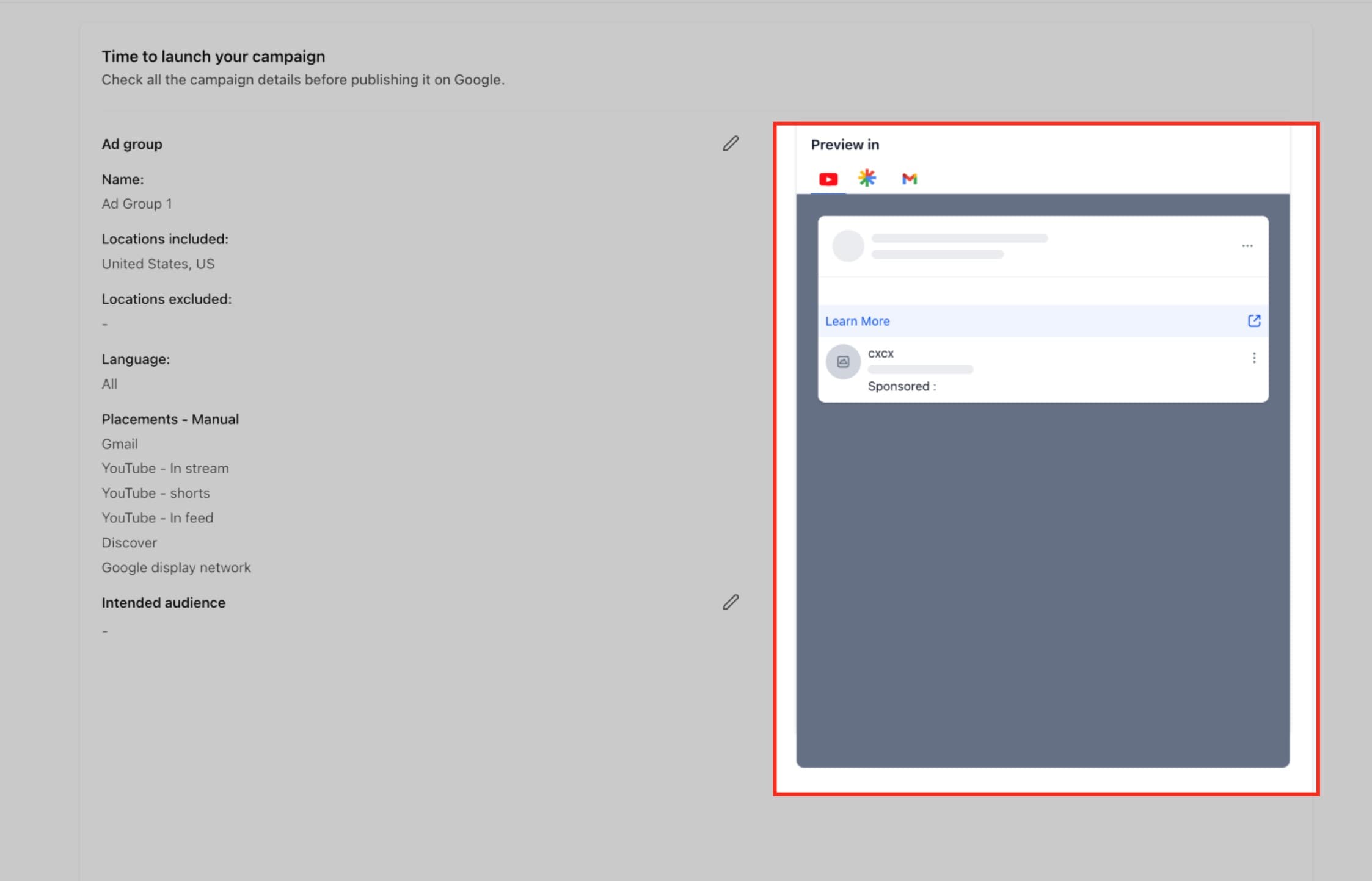 Schermata 10 — Come creare campagne Google Demand Gen in Ad Manager