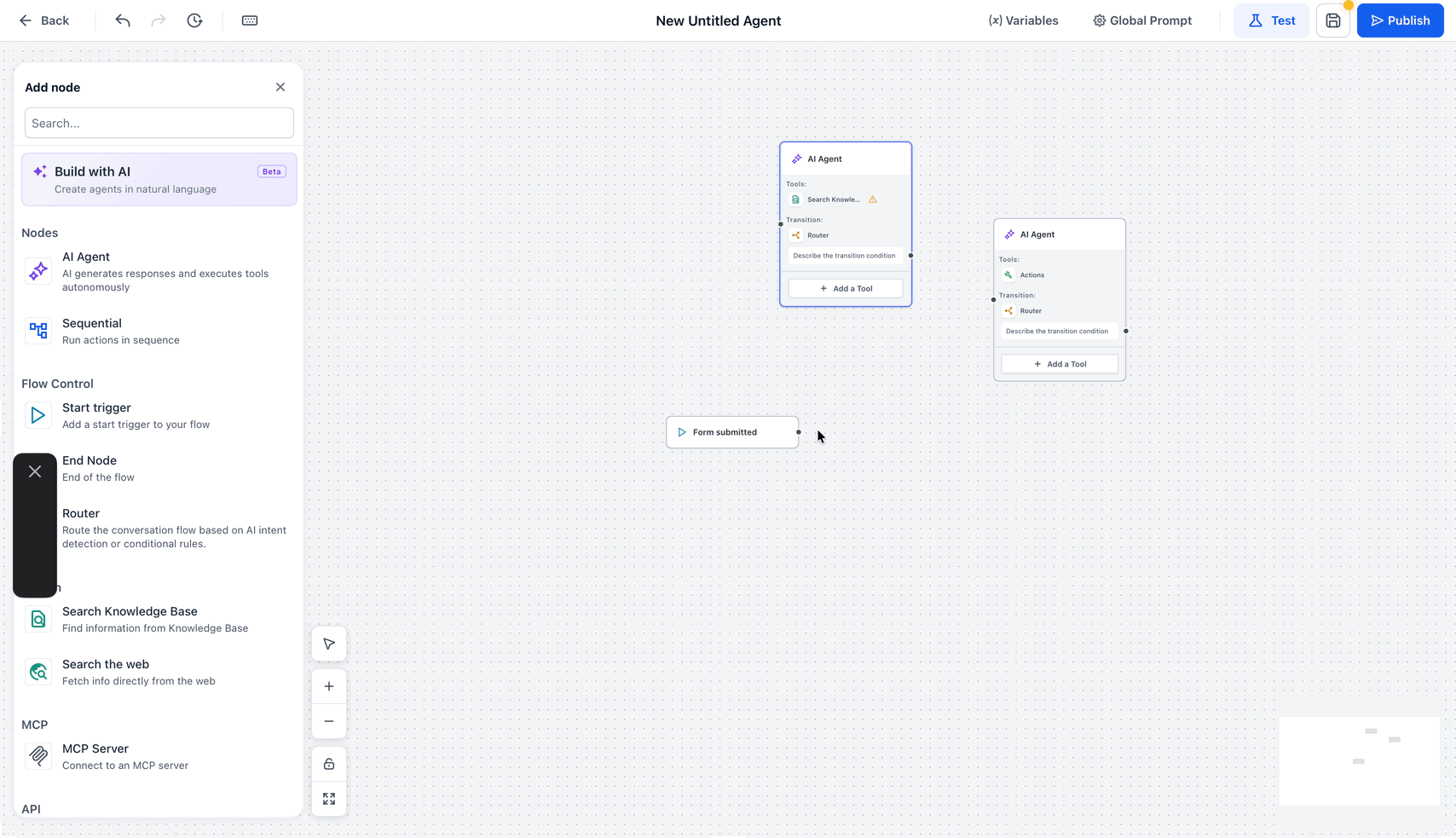 Schermata 5 — Panoramica dei Flow Agent in Agent Studio
