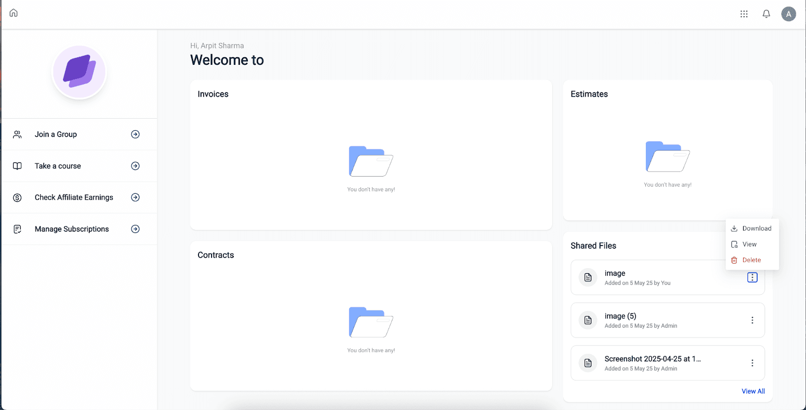 Schermata 13 — Come condividere e gestire documenti tramite il Client Portal e il CRM?