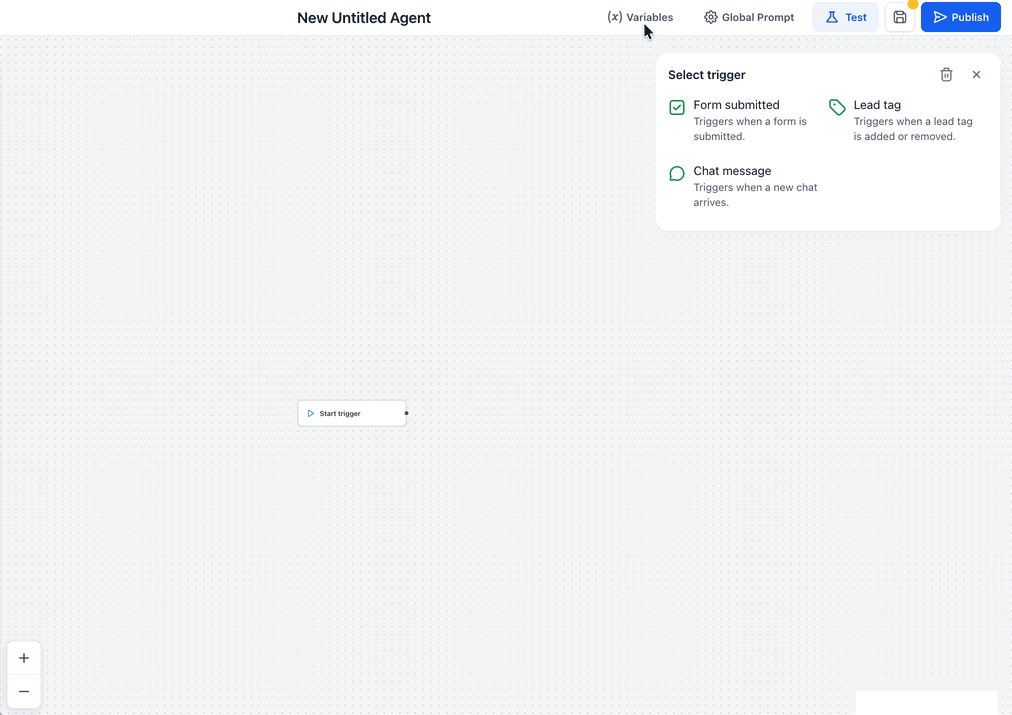 Schermata 8 — Panoramica di Agent Studio: come configurare i Flow Agent