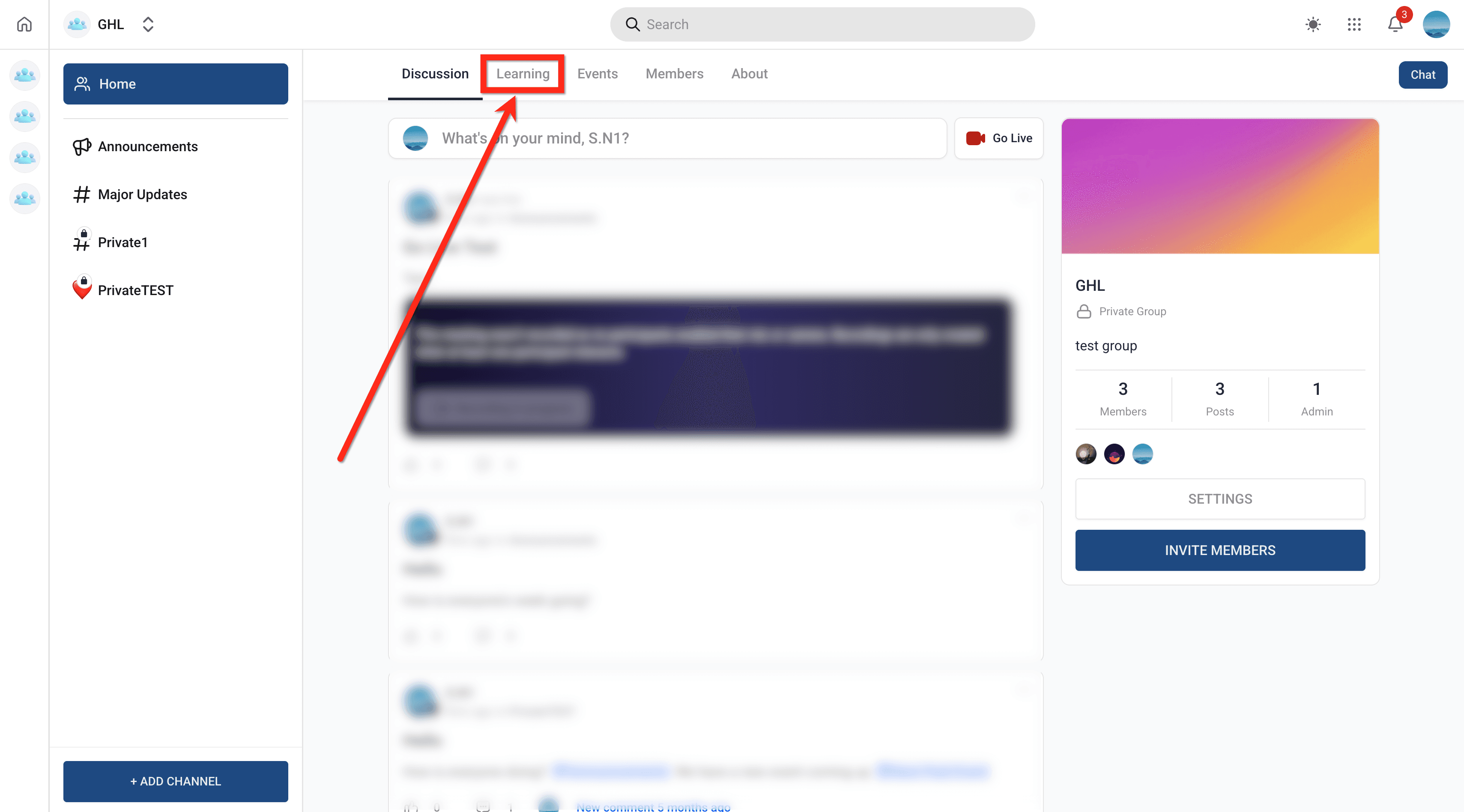 Schermata 3 — Communities - Corso Privato e Accesso ai Corsi per Membro Specifico