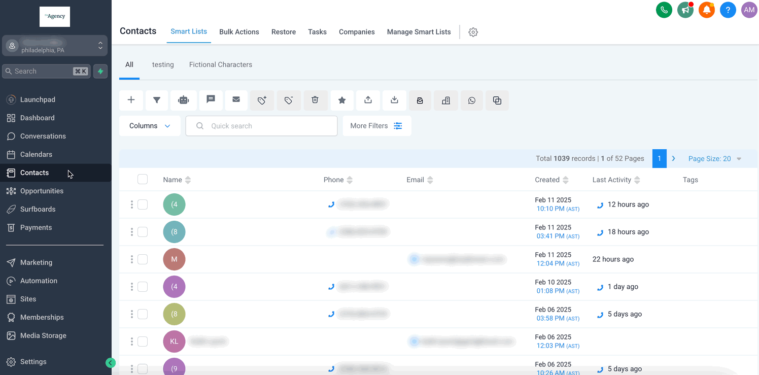 Schermata 3 — Come gestire più indirizzi email per un contatto