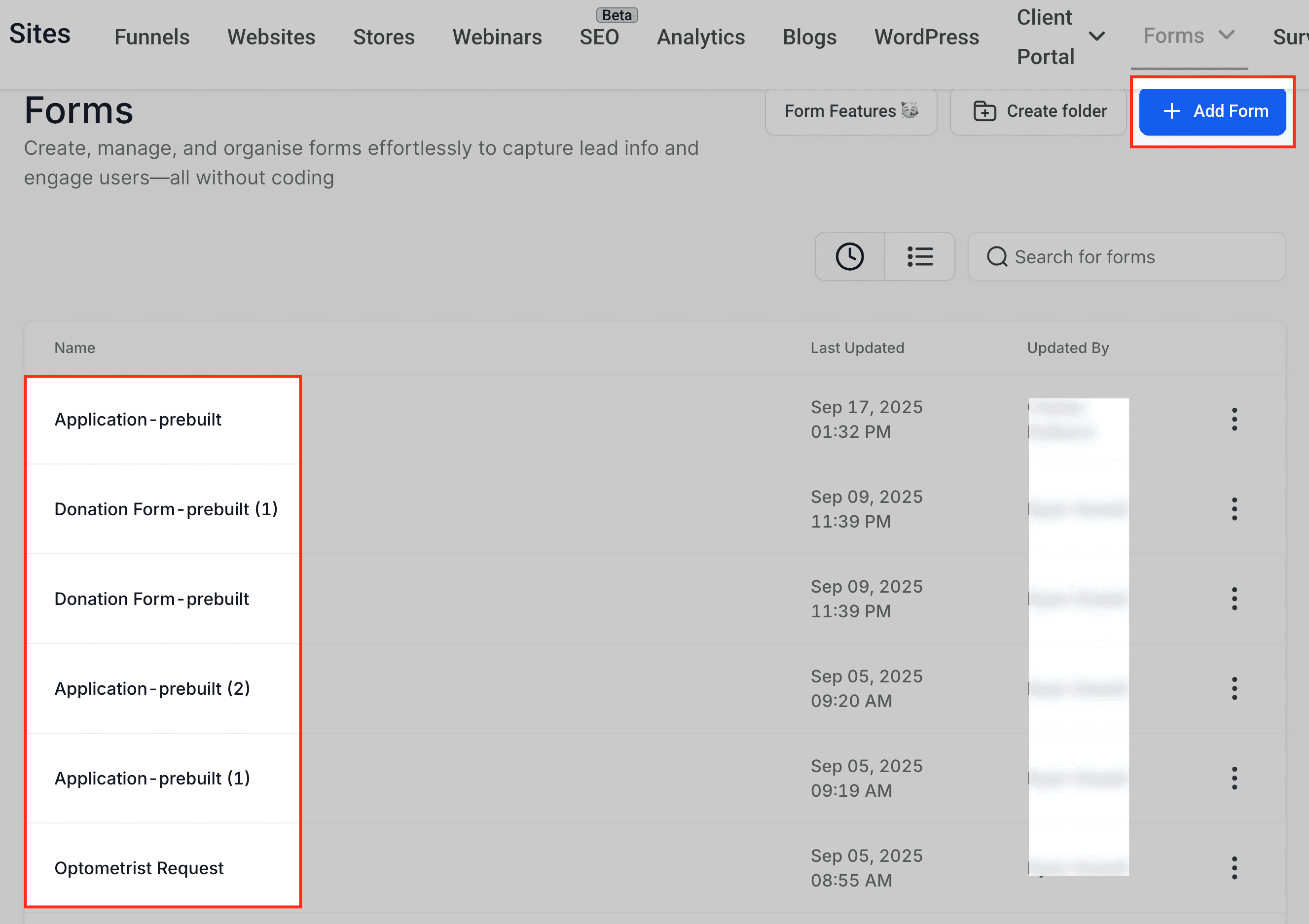 Schermata 2 — Notifiche Email in Form e Survey