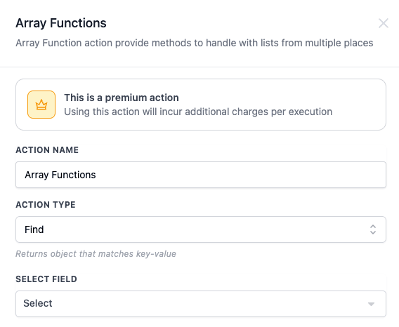 Schermata 7 — Azione Workflow - Array Formatter