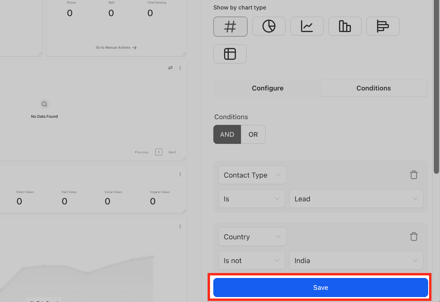 Schermata 14 — Personalizzare i Widget della Dashboard