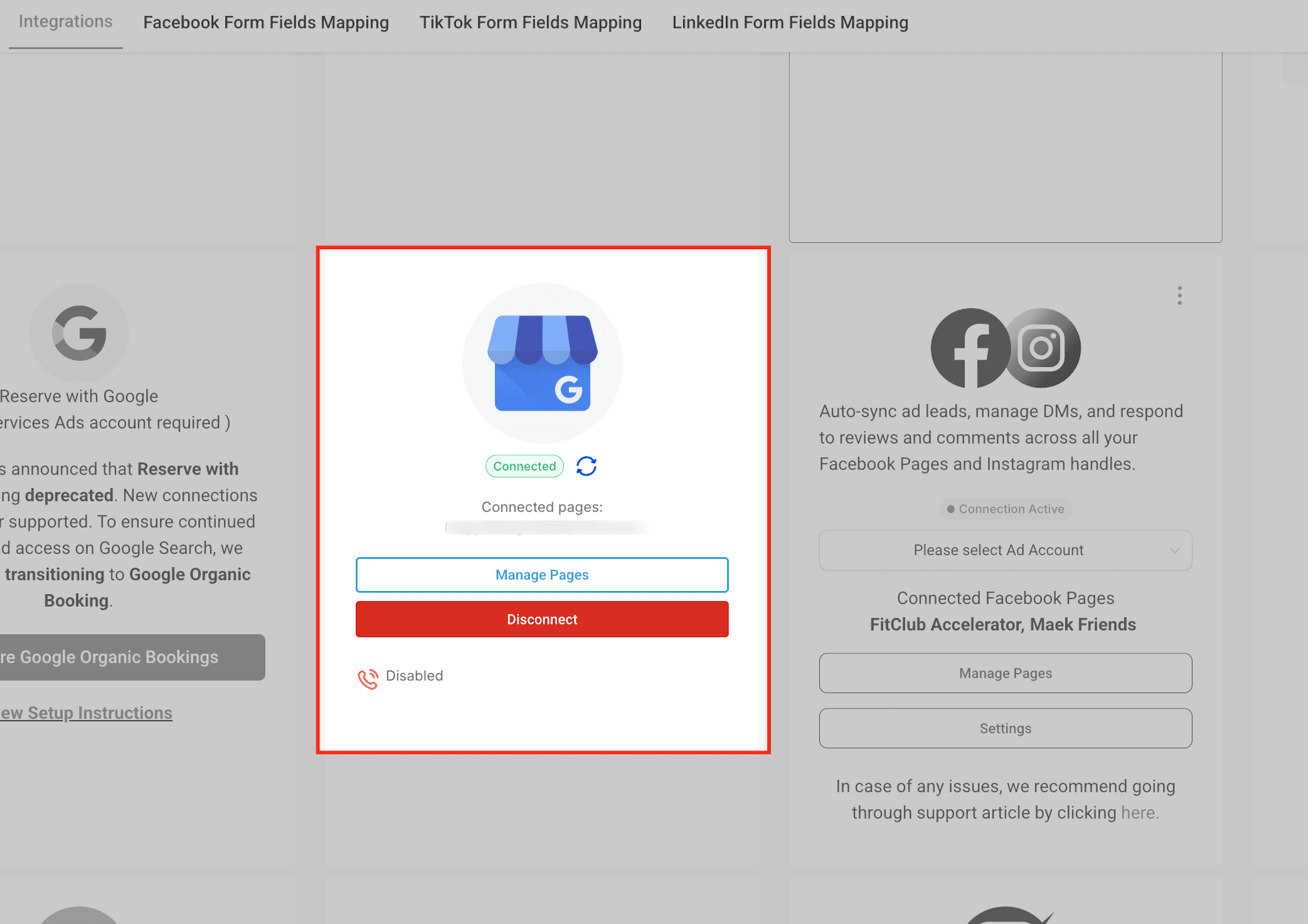 Schermata 8 — Come integrare Google Business Profile (GBP) con HITLEAD