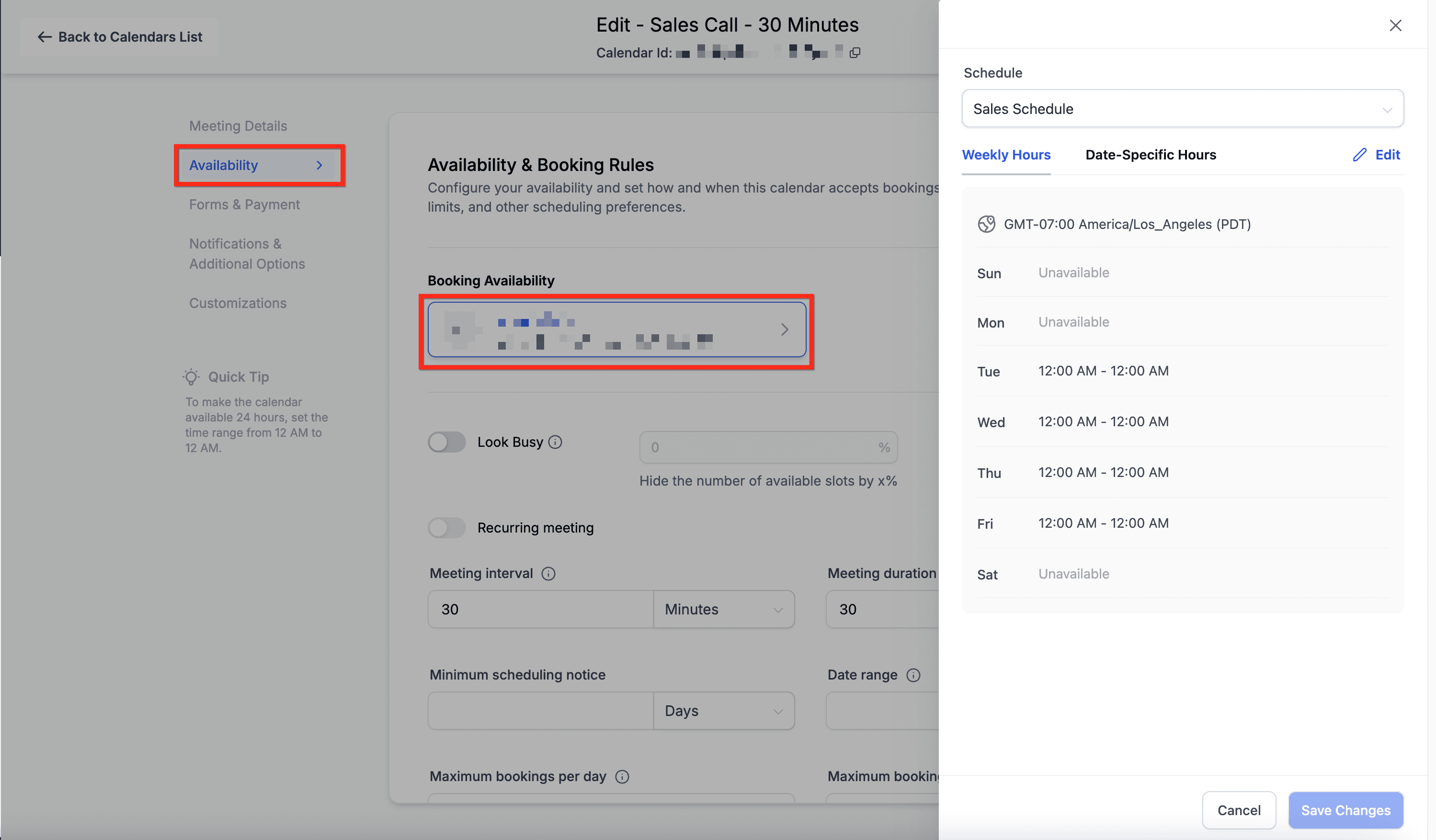 Schermata 8 — Schedule - Gestione Centralizzata della Disponibilità