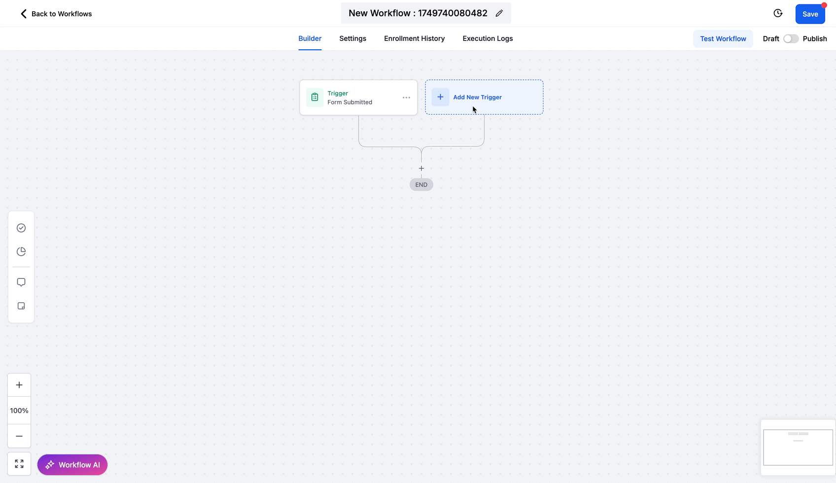 Schermata 2 — Generazione Email con AI nell'Azione Workflow