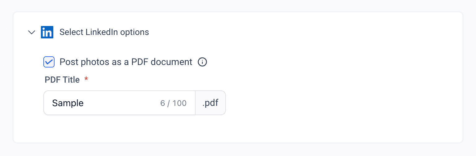 Schermata 2 — Come pubblicare PDF come foto in un post carosello LinkedIn?