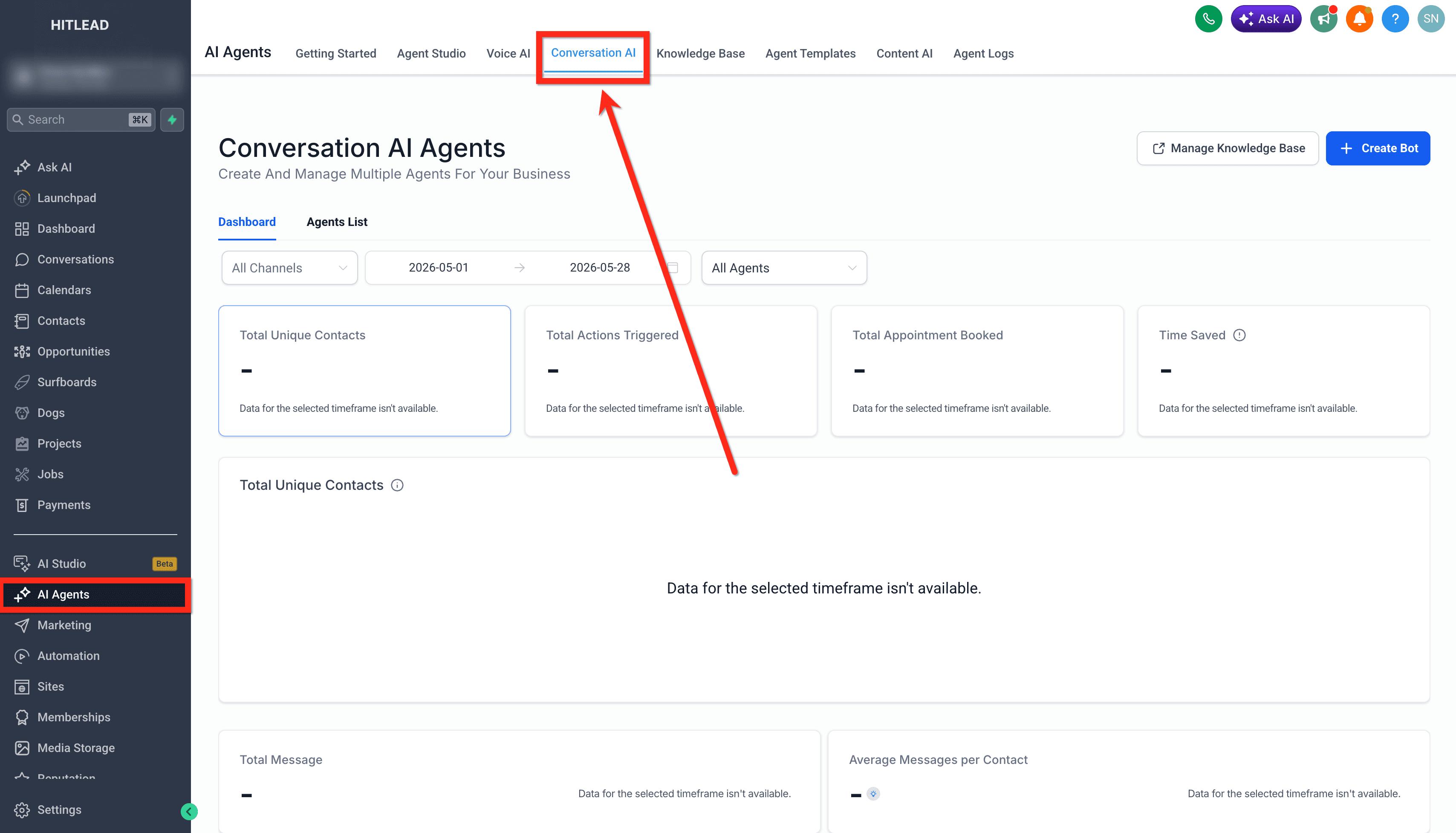 Schermata 1 — Come usare Conversation AI nell'app mobile (HITLEAD & HITLEAD)