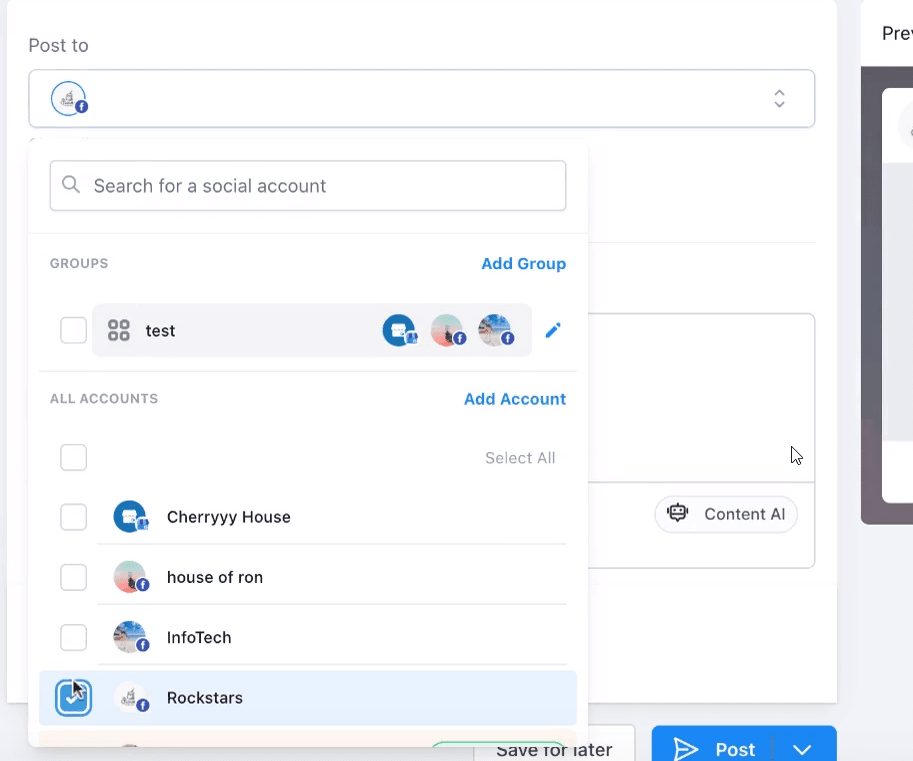 Schermata 4 — Come pubblicare post social ricorrenti con il Social Planner?