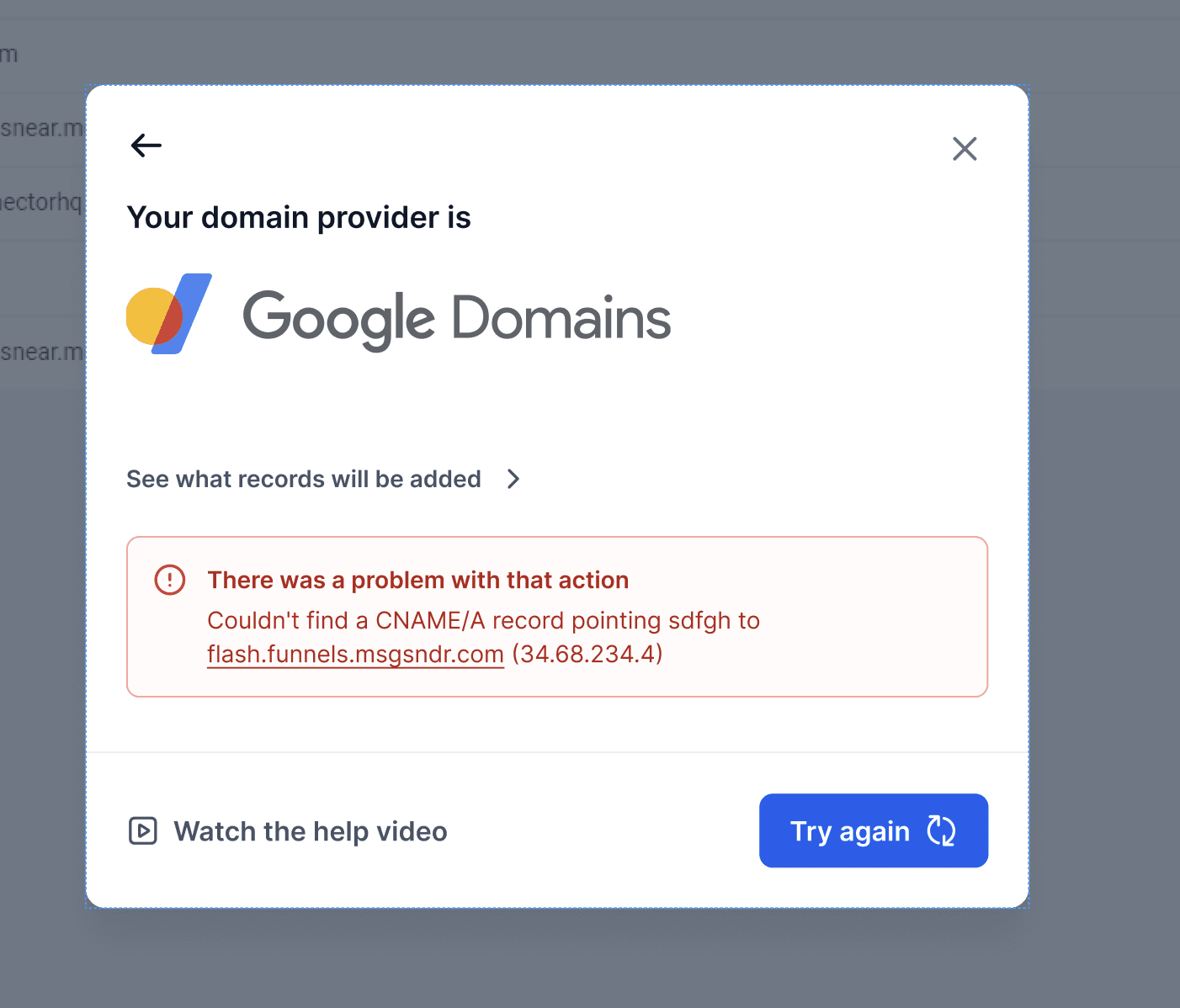 Schermata 9 — Come usare la funzione Domain Connect?
