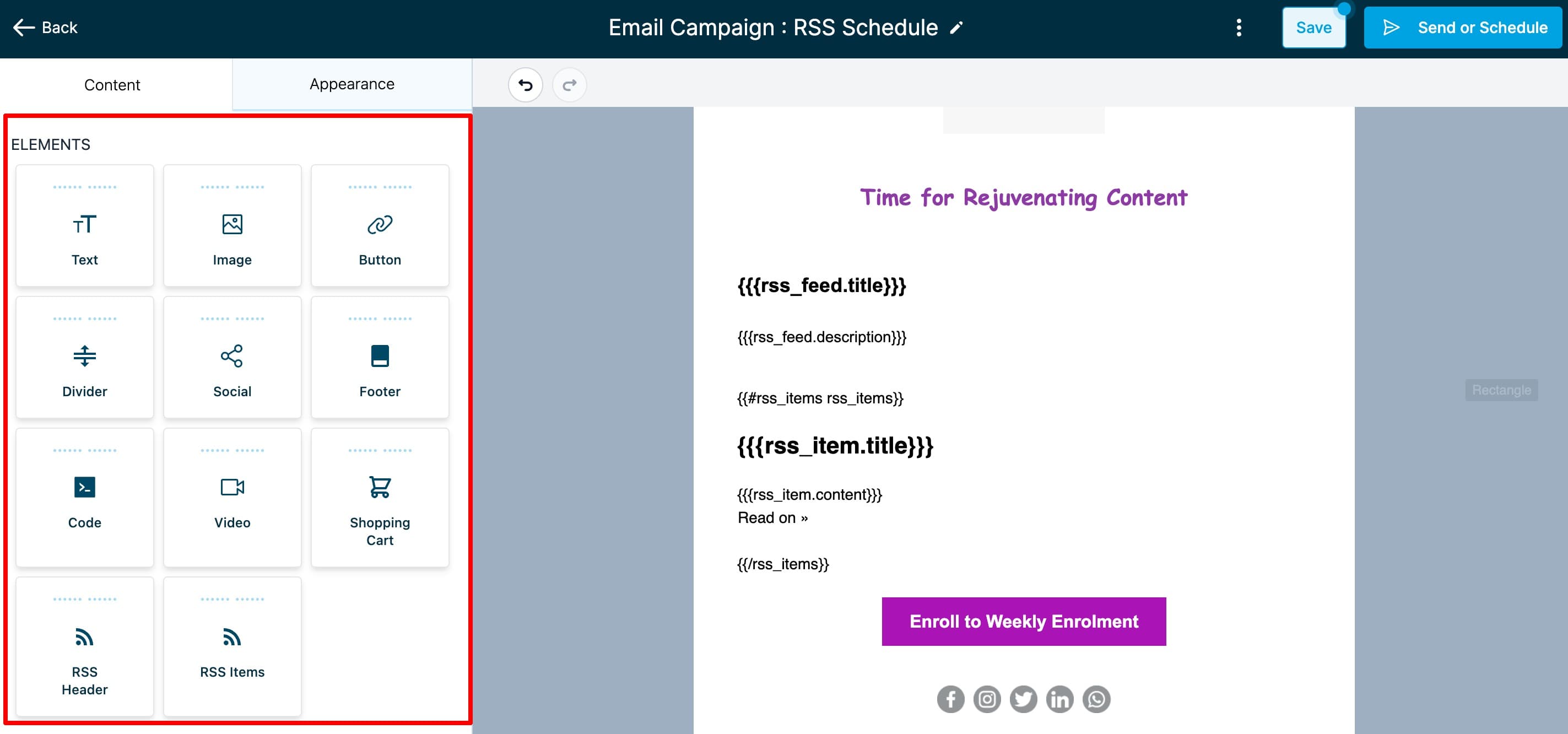 Schermata 3 — Come inviare Campaign email RSS