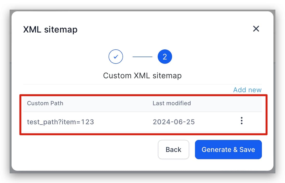 Schermata 9 — XML Sitemap