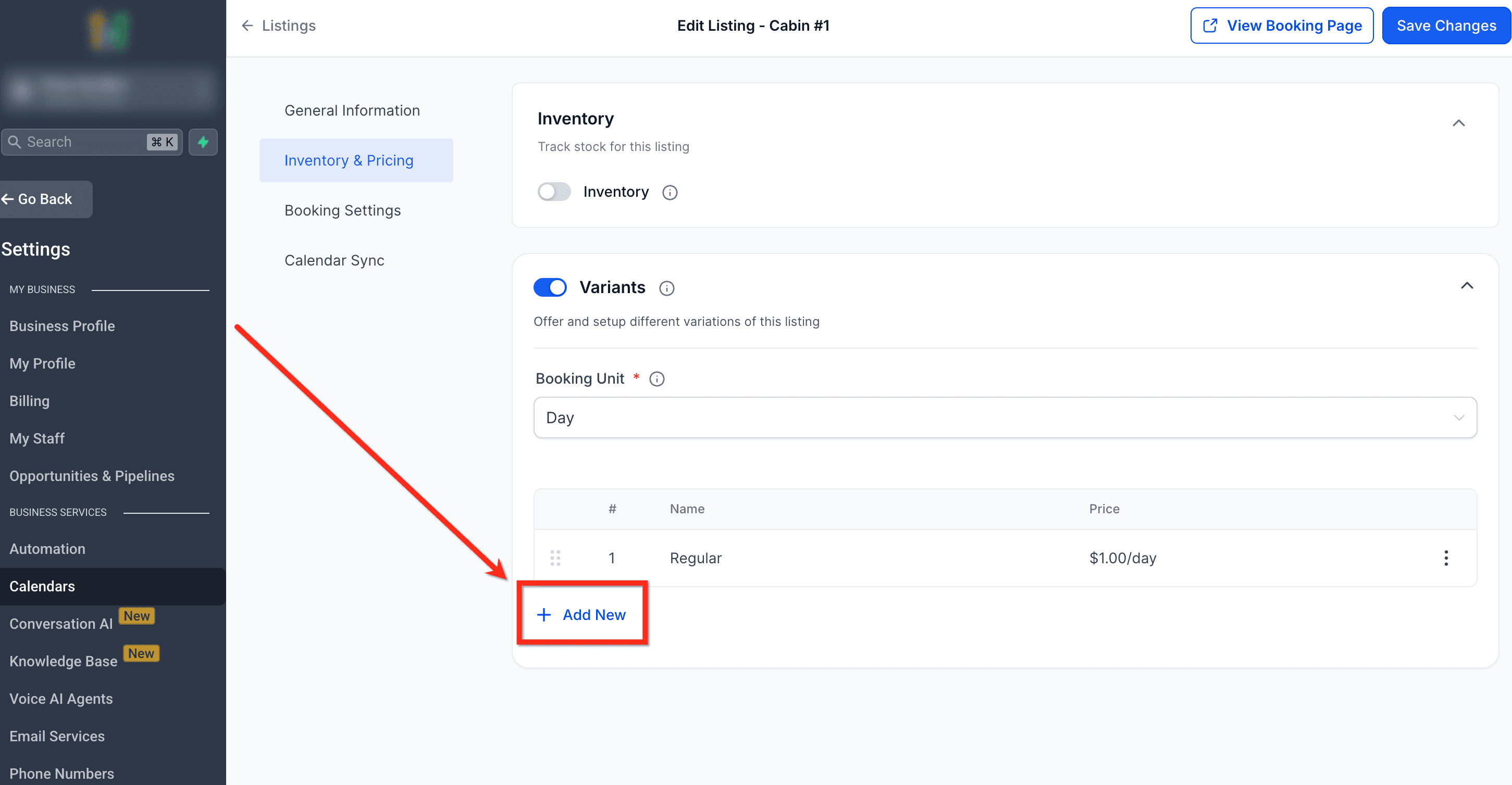 Schermata 10 — Creare e Modificare le Listings