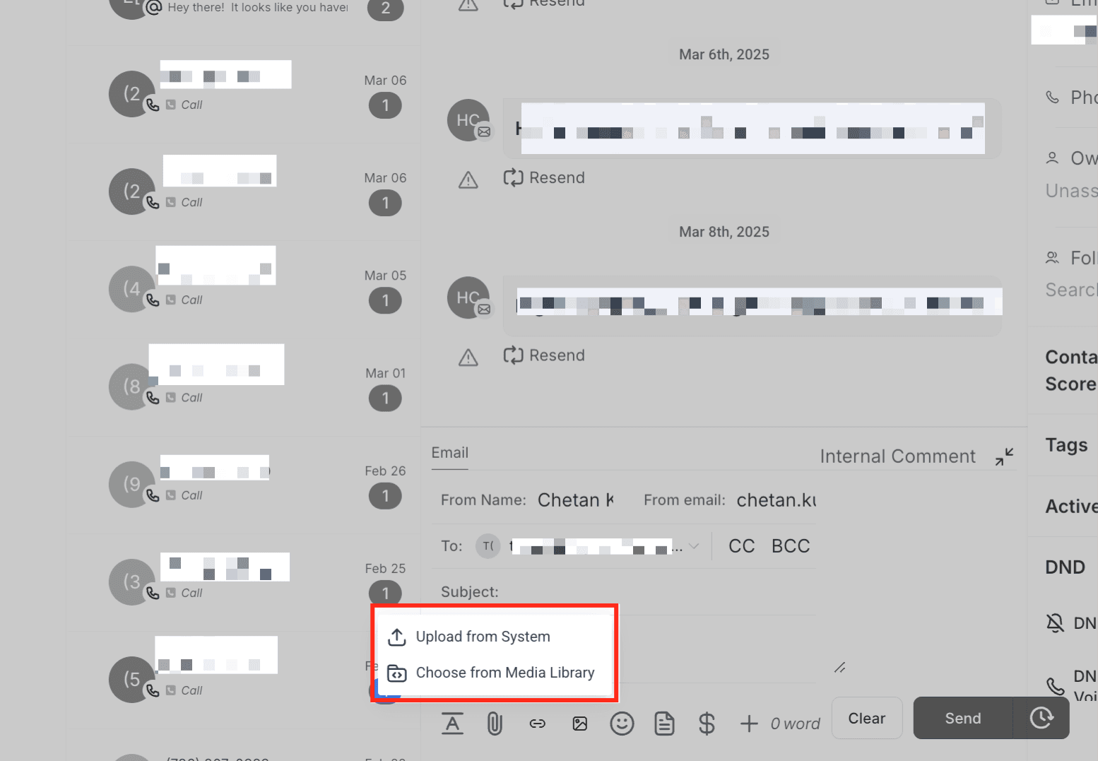 Schermata 4 — Gli Allegati nelle Conversazioni: Guida Completa