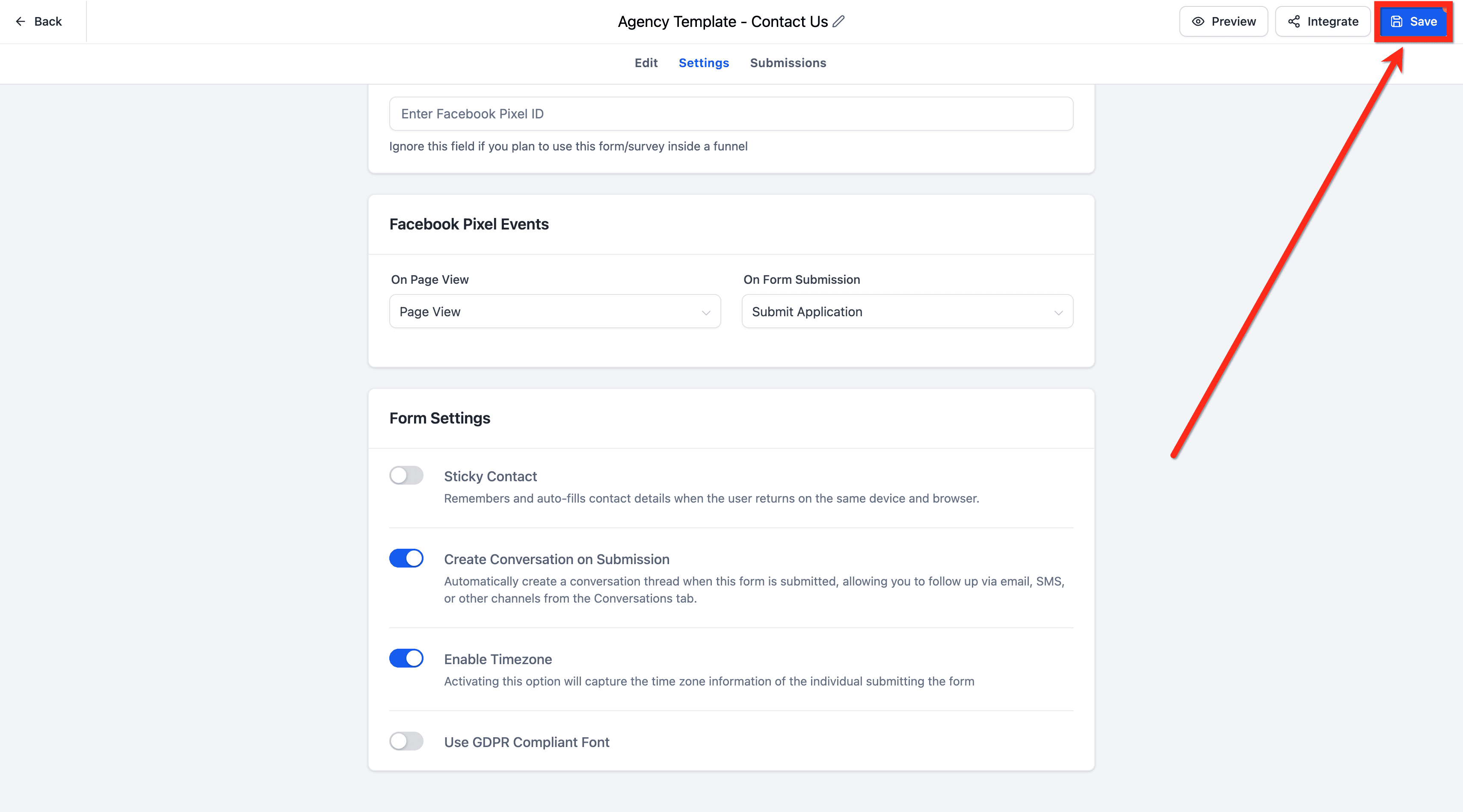 Schermata 4 — Come accedere alle risposte dei Form nelle Conversazioni