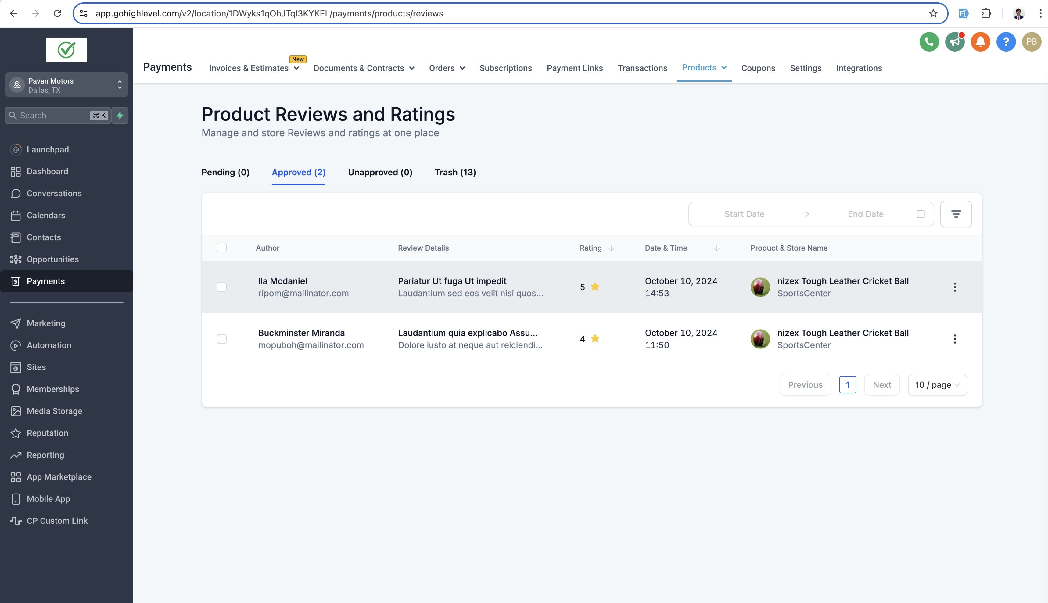 Moderazione delle Recensioni e Valutazioni