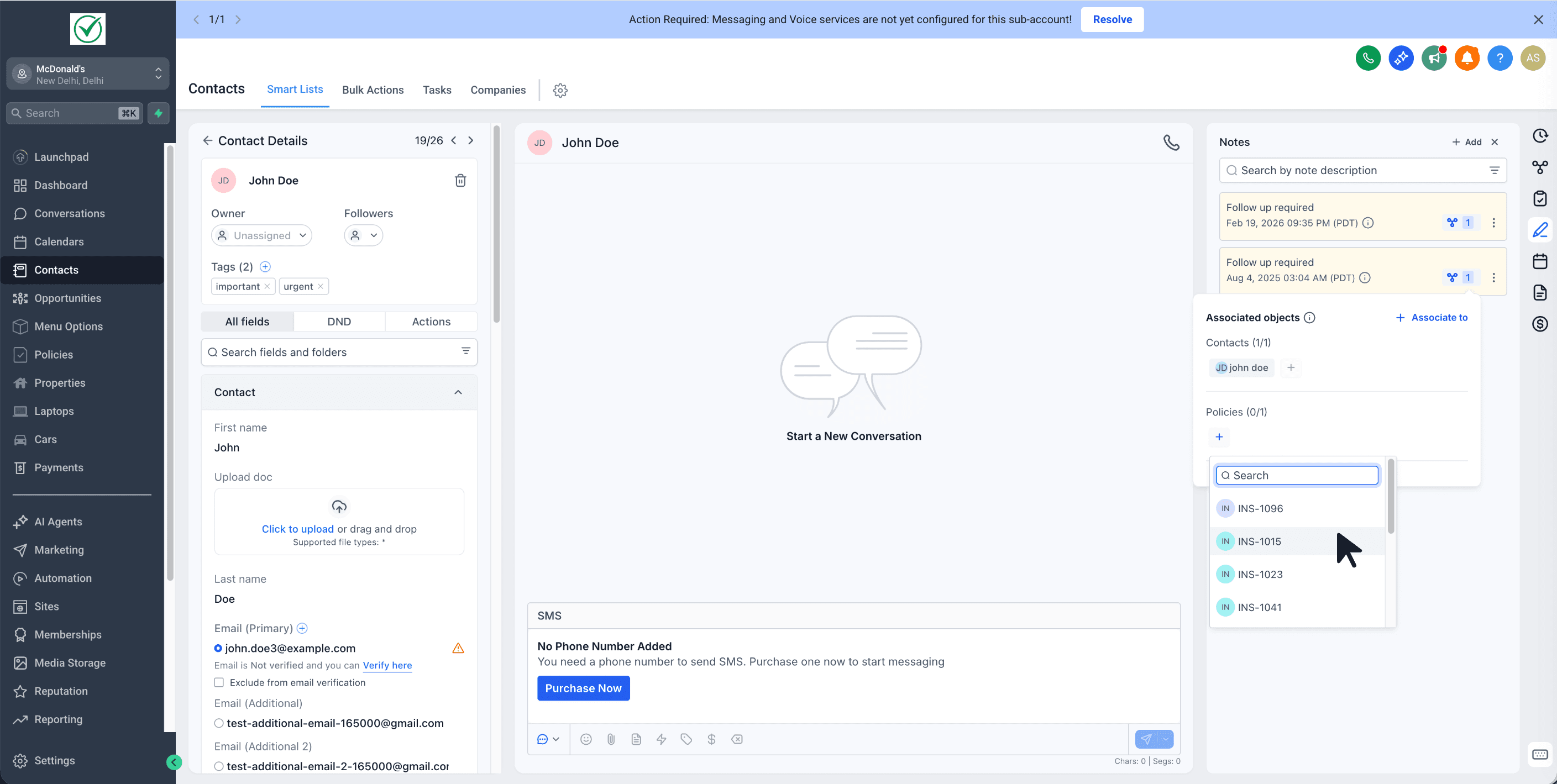 Schermata 4 — Usare le Note negli Oggetti Personalizzati