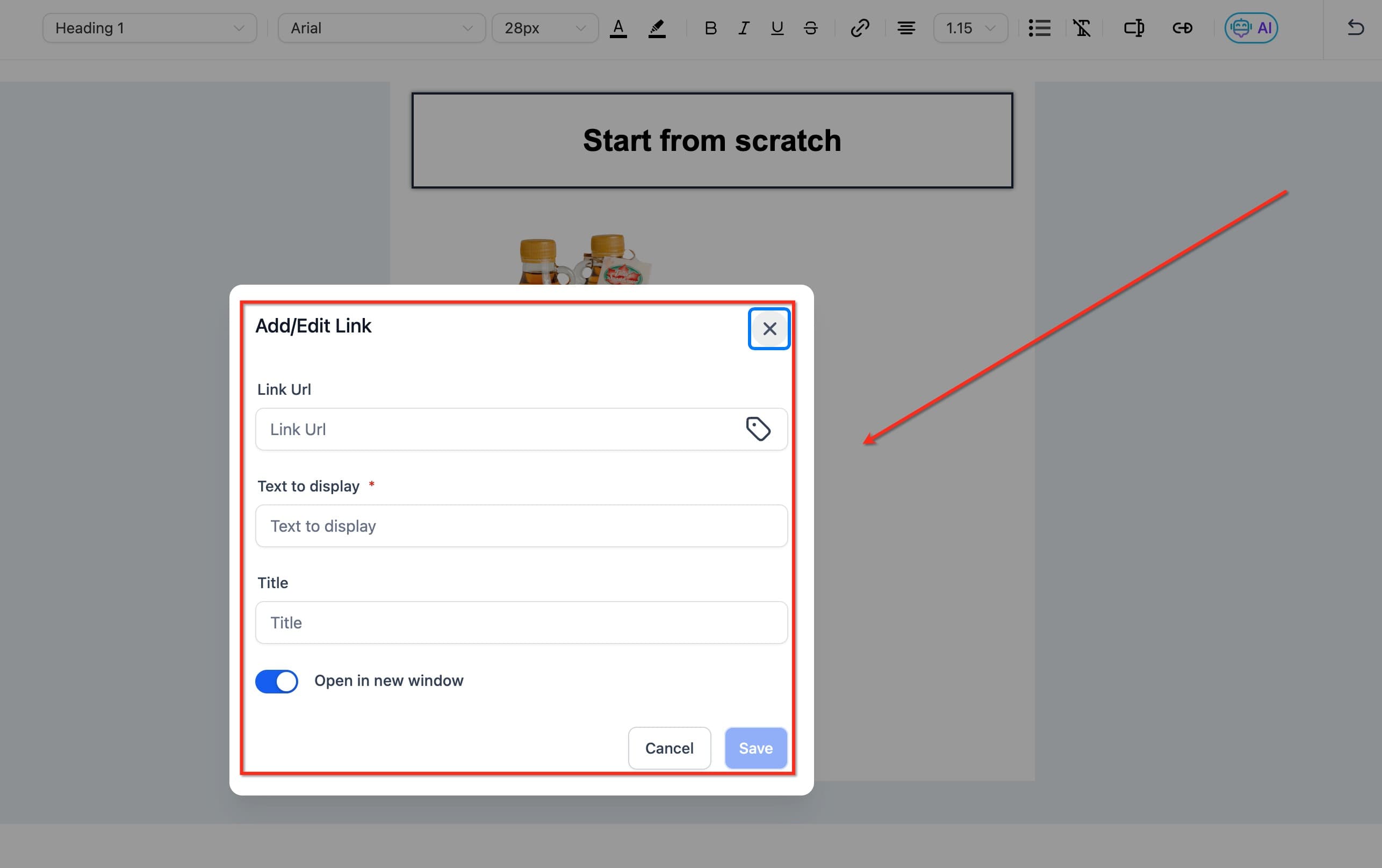 Schermata 41 — Come usare l'Email Builder e il suo Editor Inline