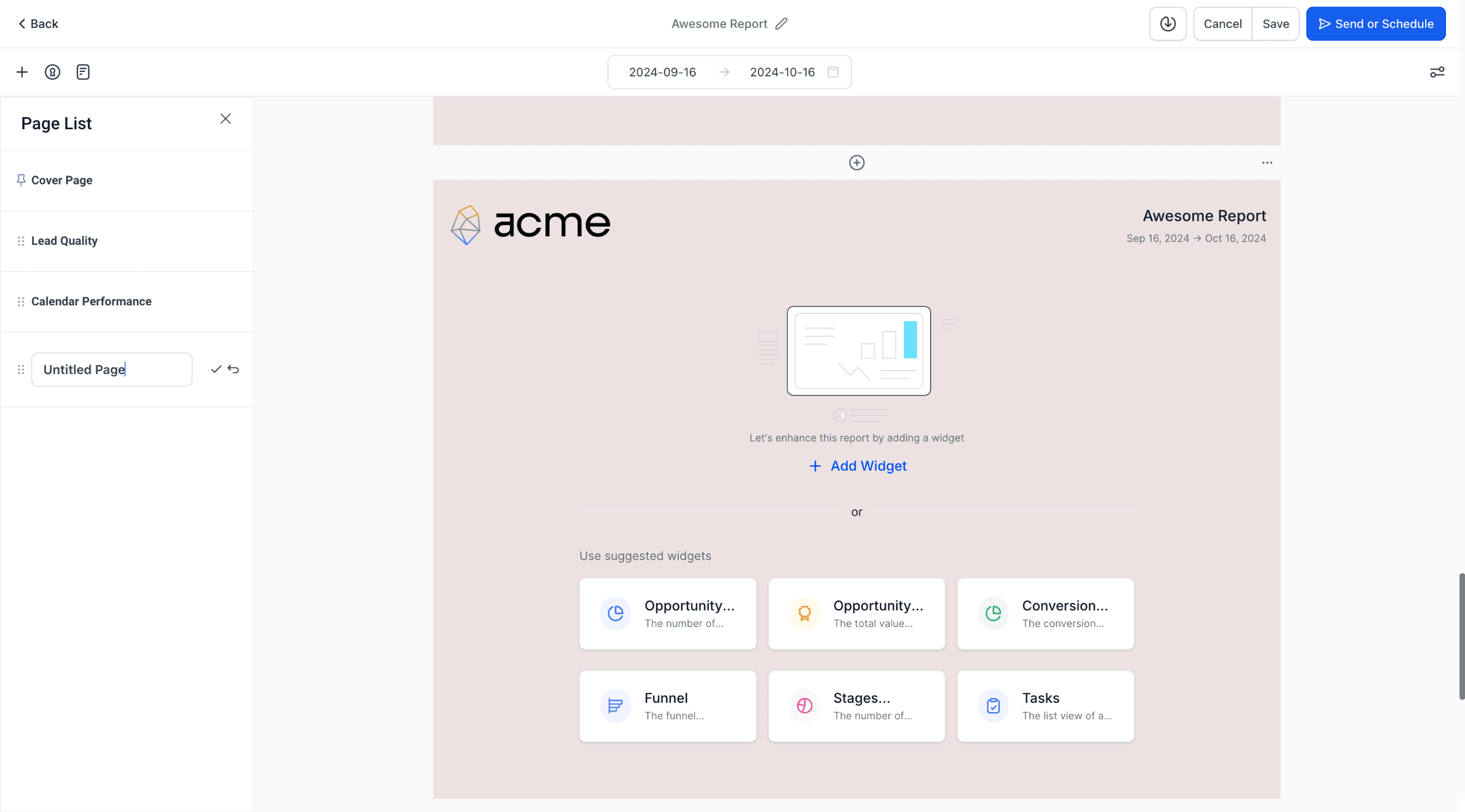 Schermata 6 — Come creare un report personalizzato, pianificarlo ed esportarlo come PDF